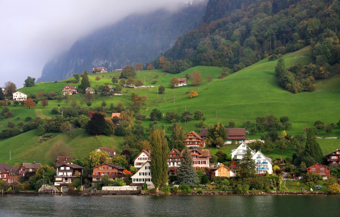 Lake Lucern Landscape Mountains Wallpapers