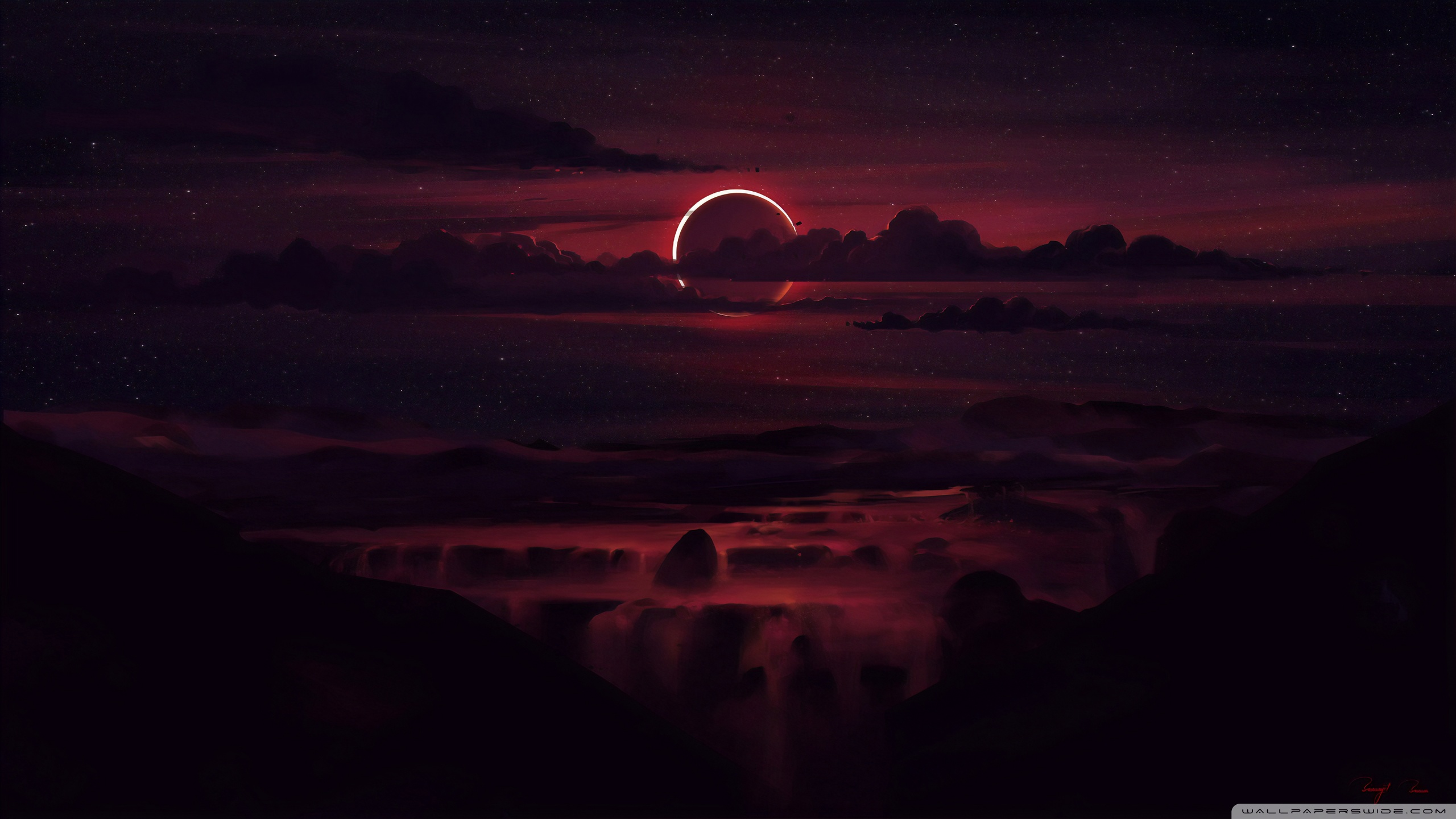 Landscape Eclipse 4K Wallpapers