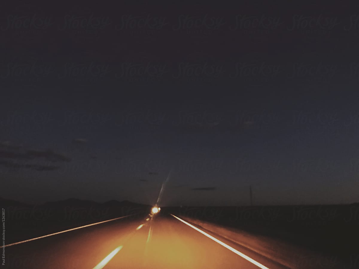 Lonely Road At Night Wallpapers