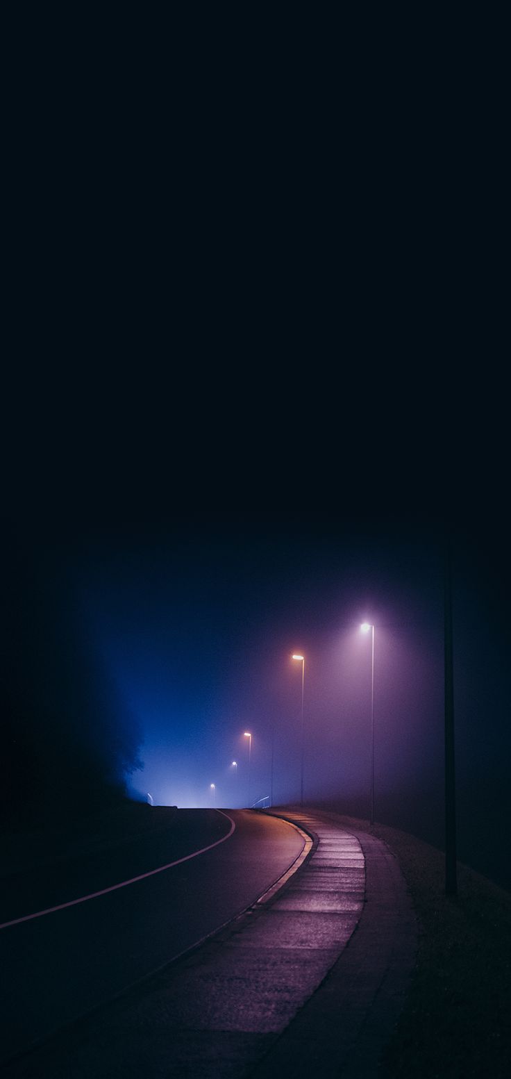 Lonely Road At Night Wallpapers