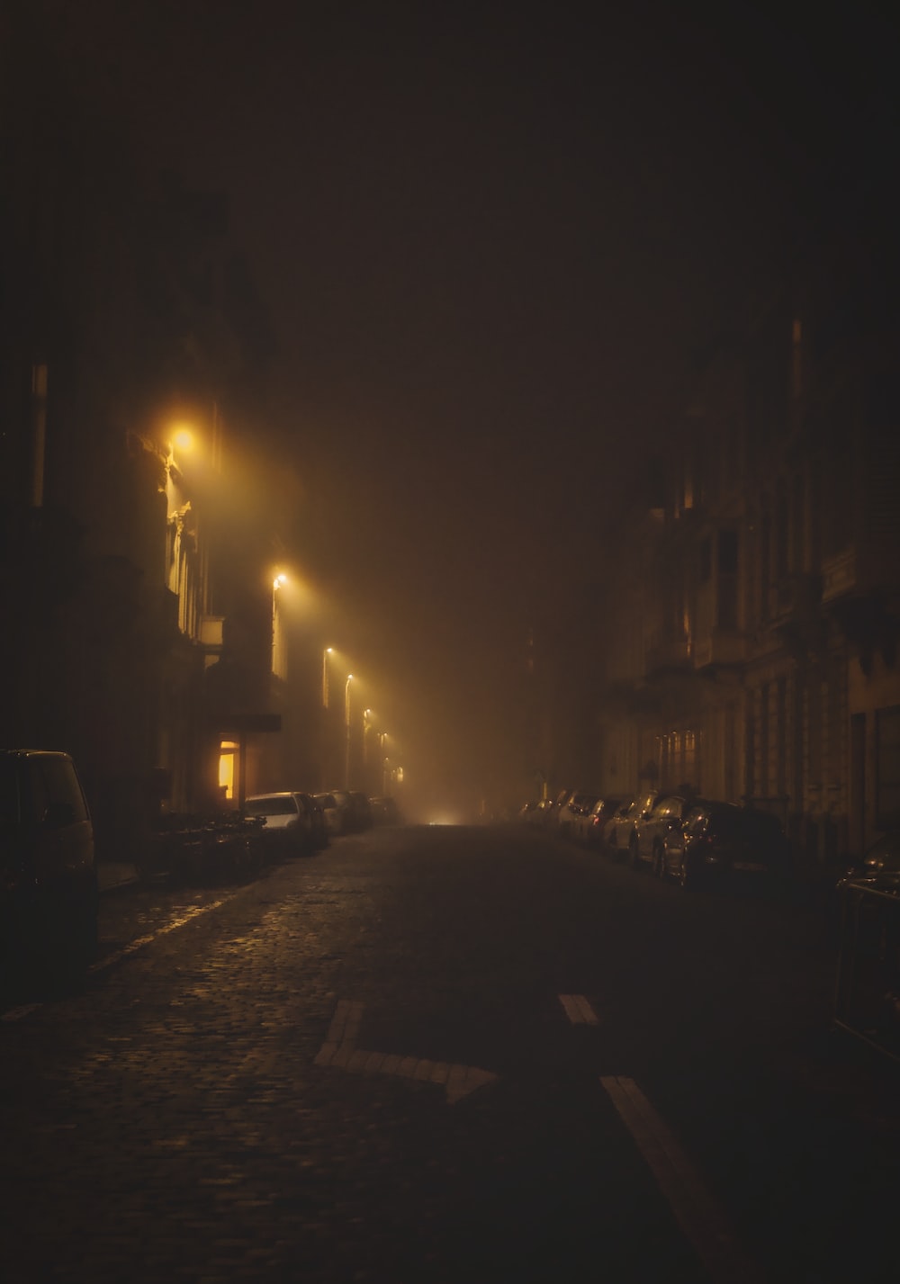 Lonely Street Lights Road Wallpapers