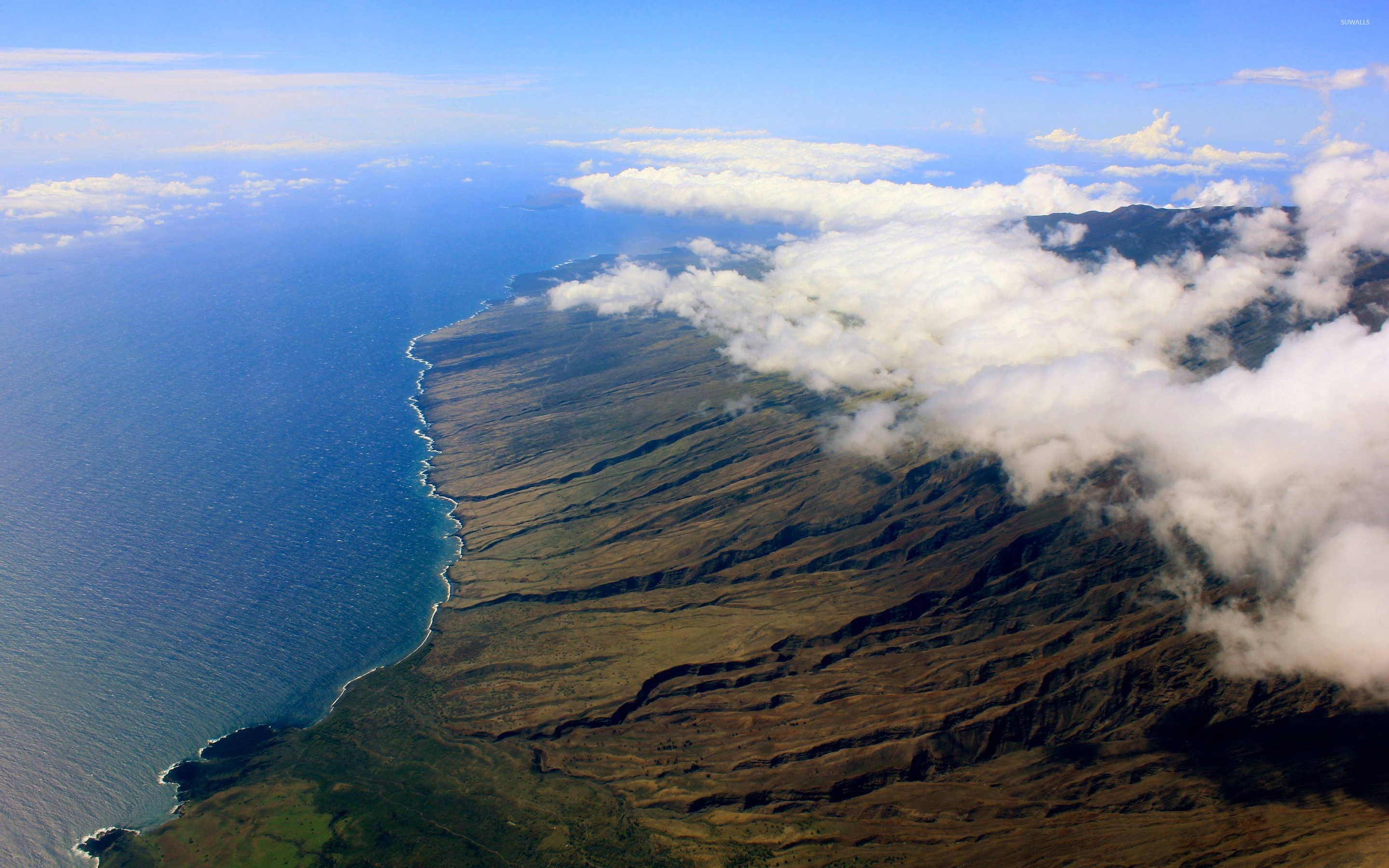 Maui Mountain Volcano Island Clouds Wallpapers