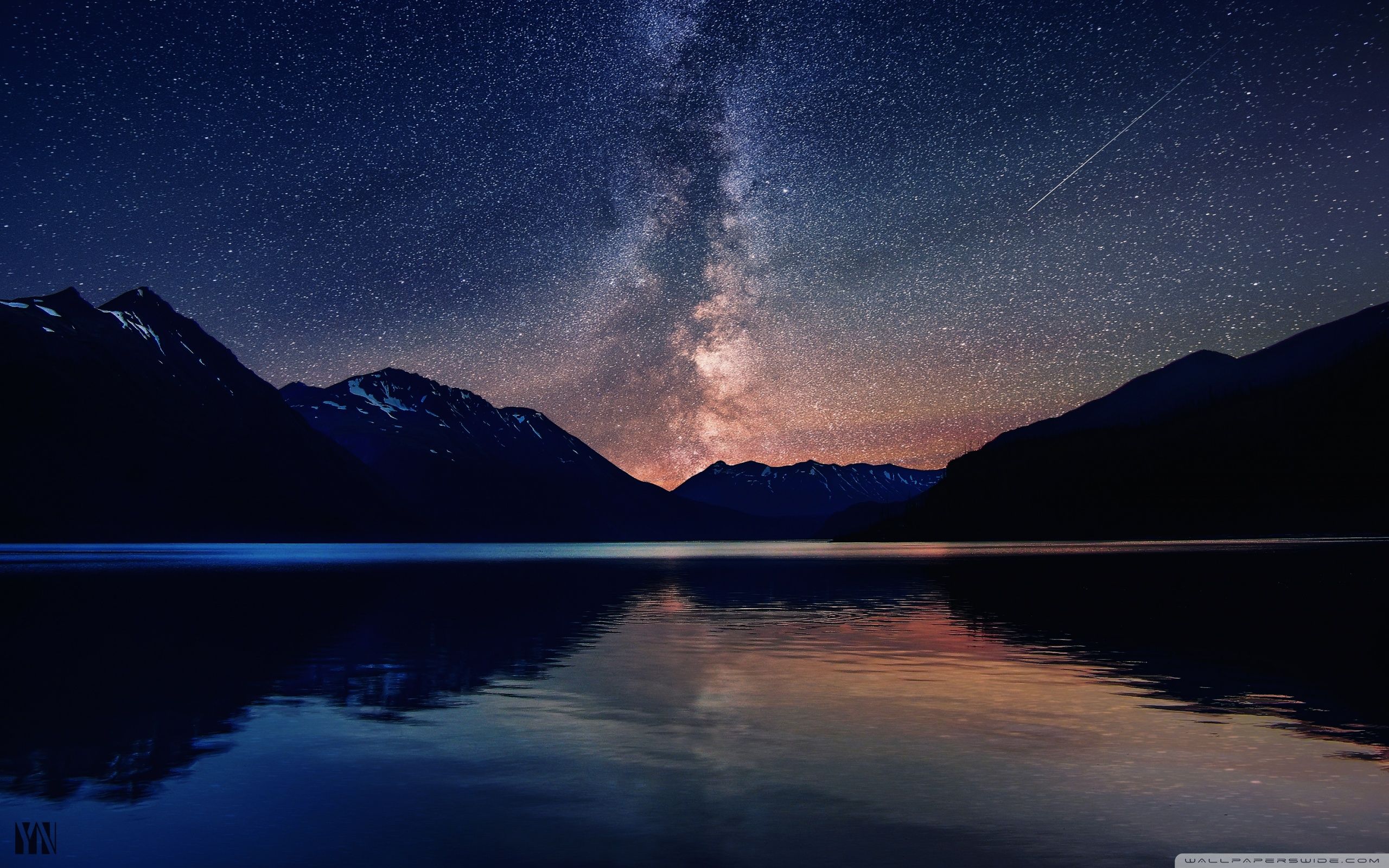 Milky Way And Mountain Reflection Wallpapers