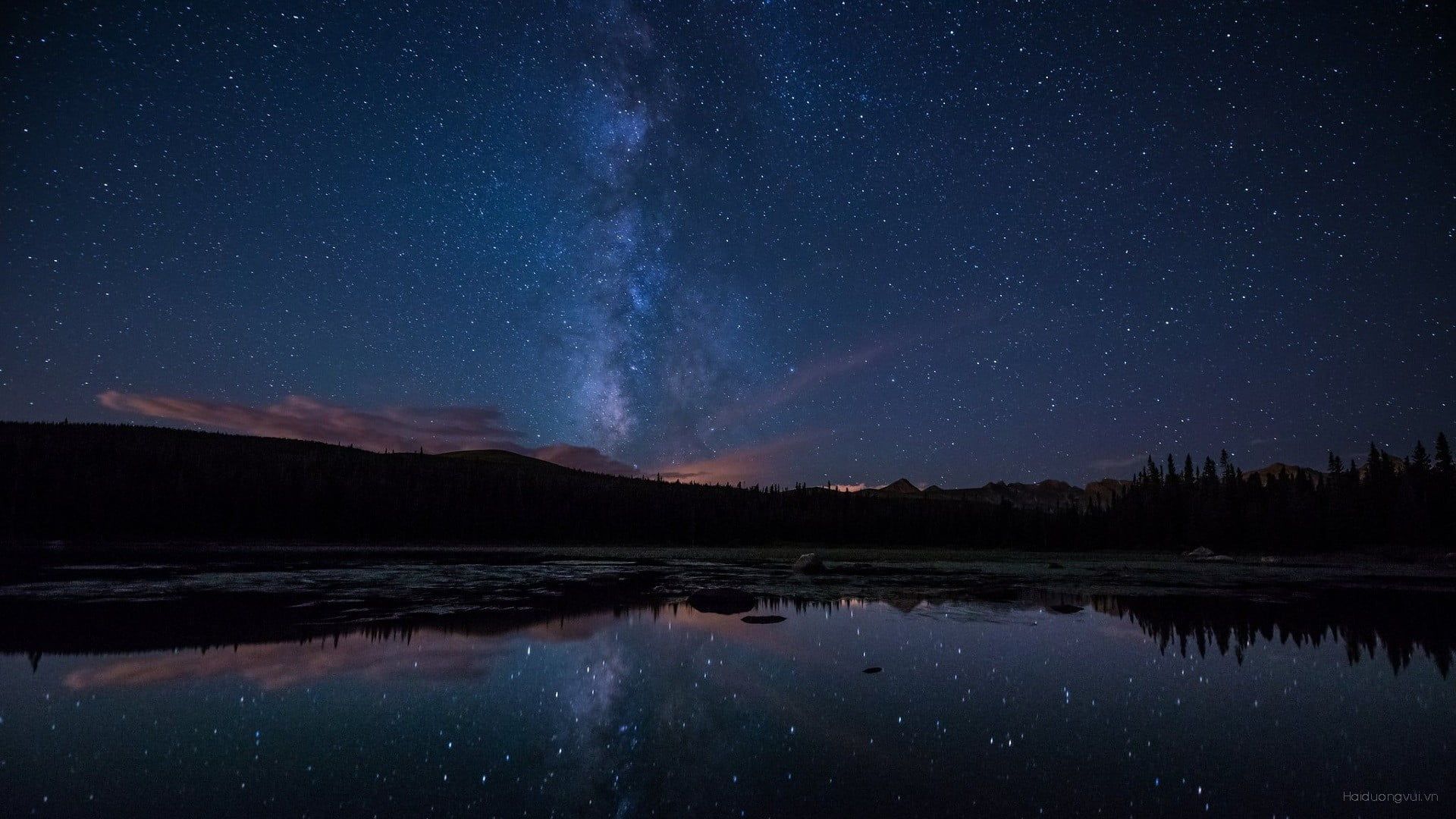 Milky Way And Mountain Reflection Wallpapers