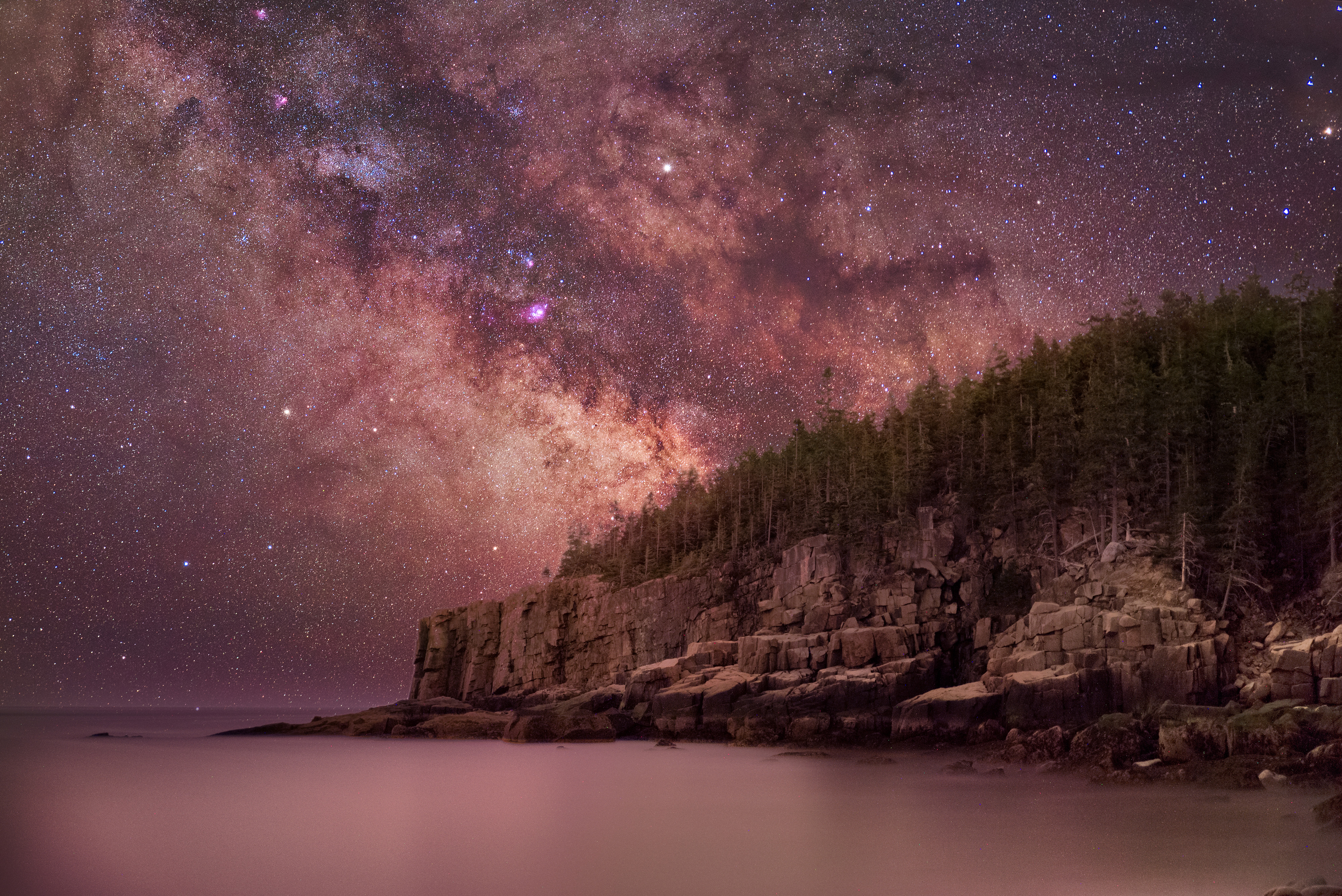 Milky Way Over Otter Cliffs Wallpapers