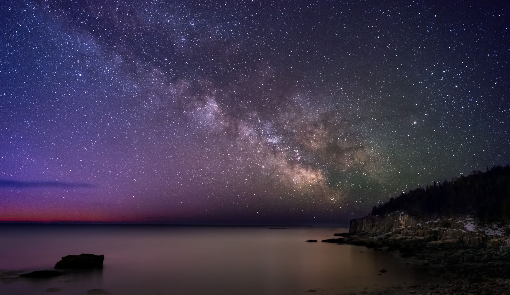 Milky Way Over Otter Cliffs Wallpapers