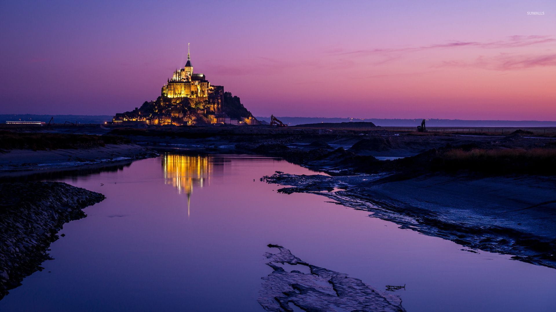 Mont Saint-Michel At Sunrise Wallpapers