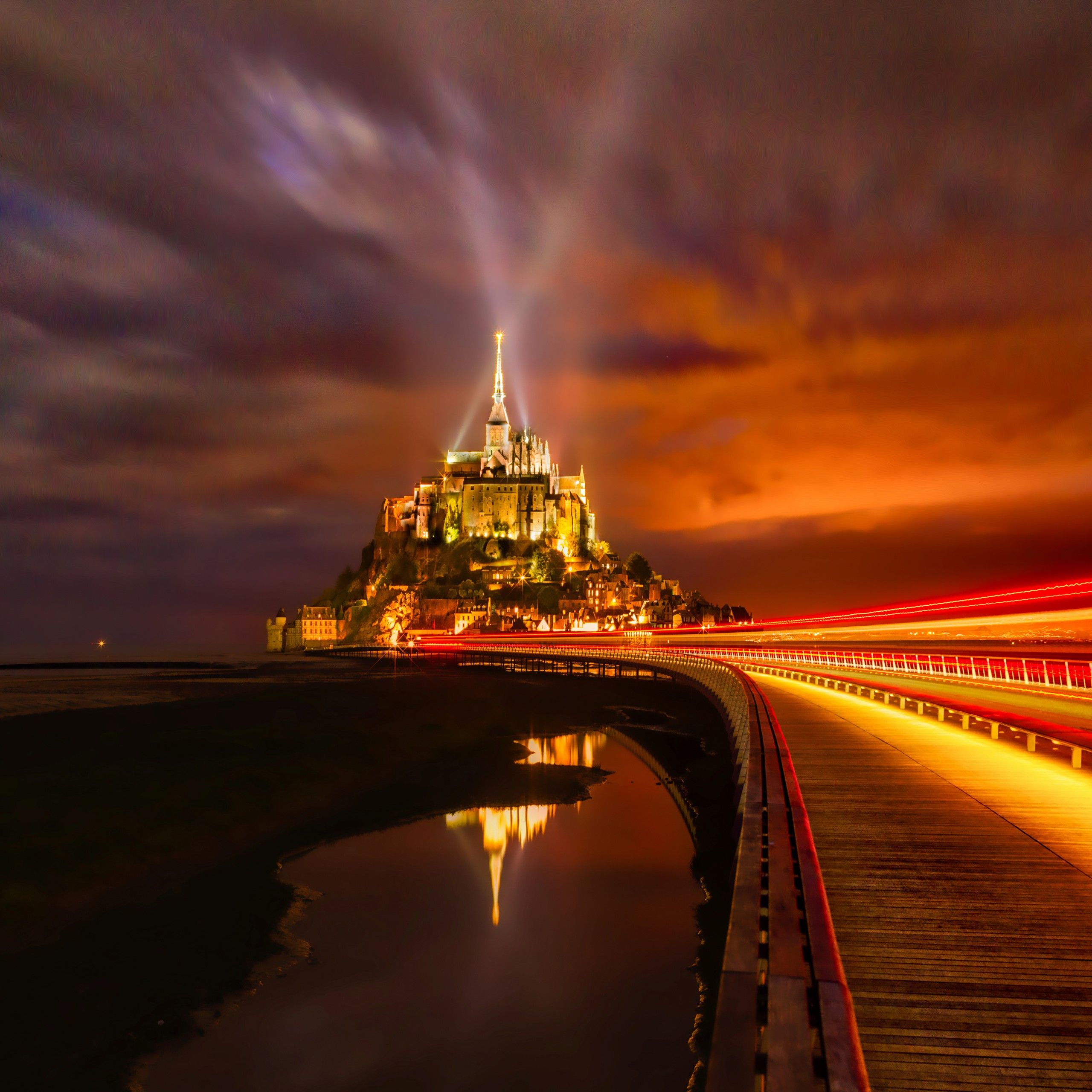 Mont Saint-Michel At Sunrise Wallpapers