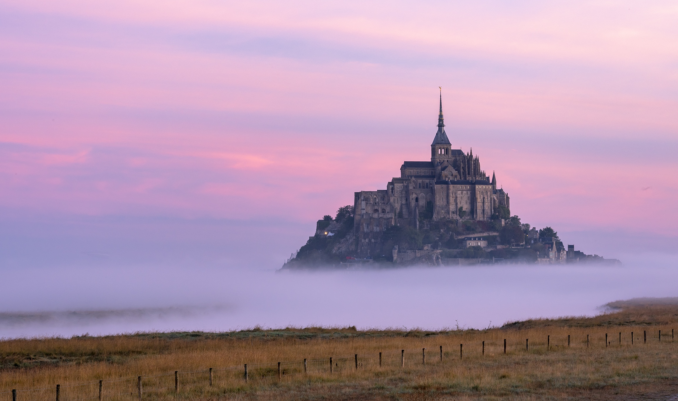 Mont Saint-Michel At Sunrise Wallpapers