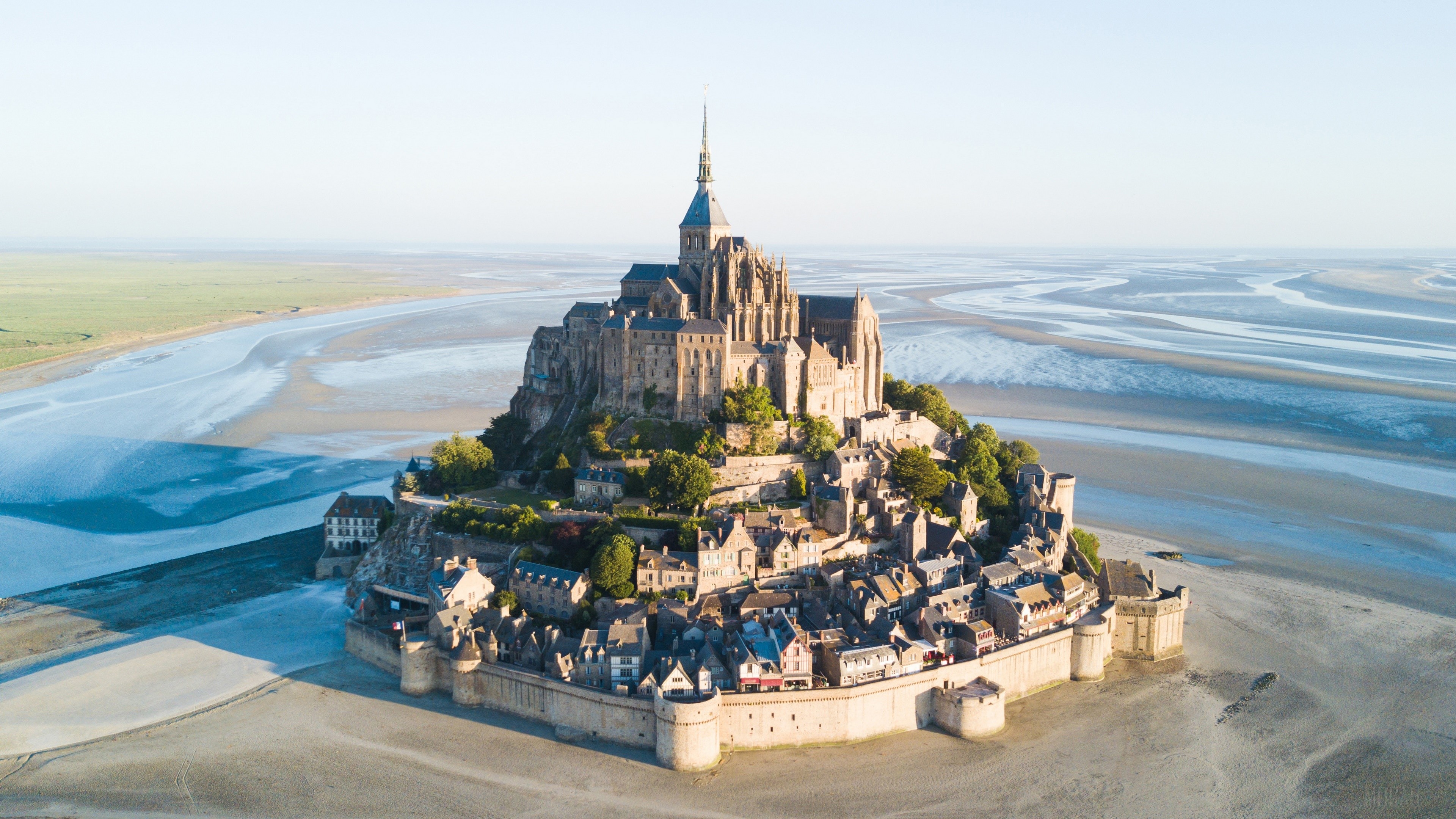 Mont Saint-Michel At Sunrise Wallpapers