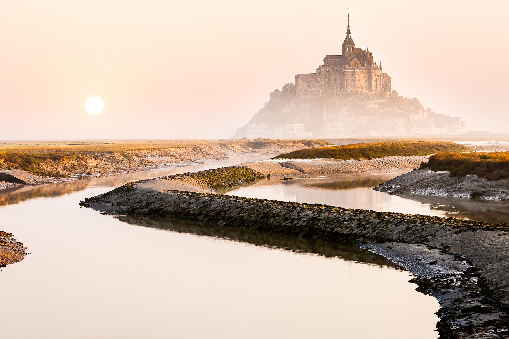 Mont Saint-Michel At Sunrise Wallpapers