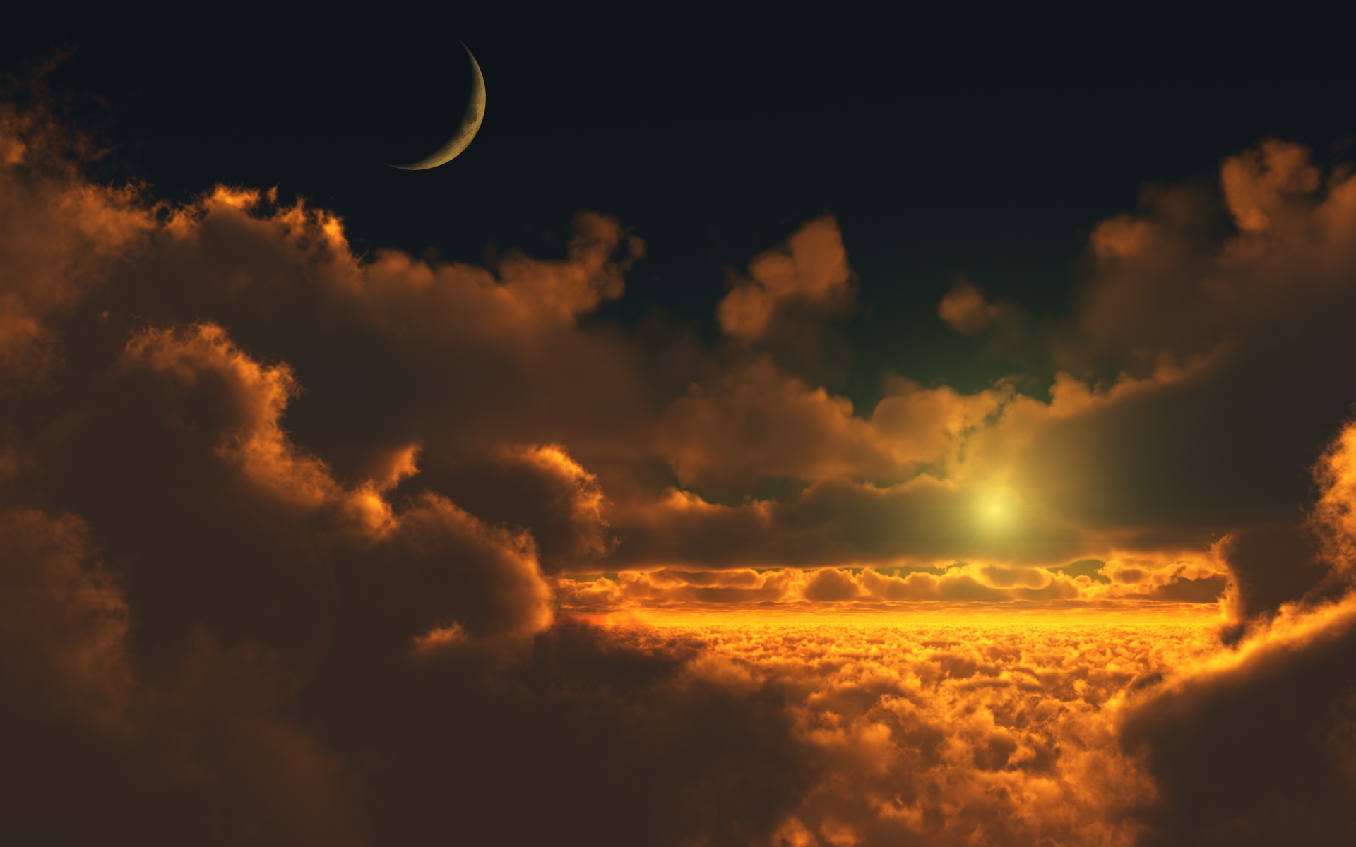 Moon And Clouds Wallpapers