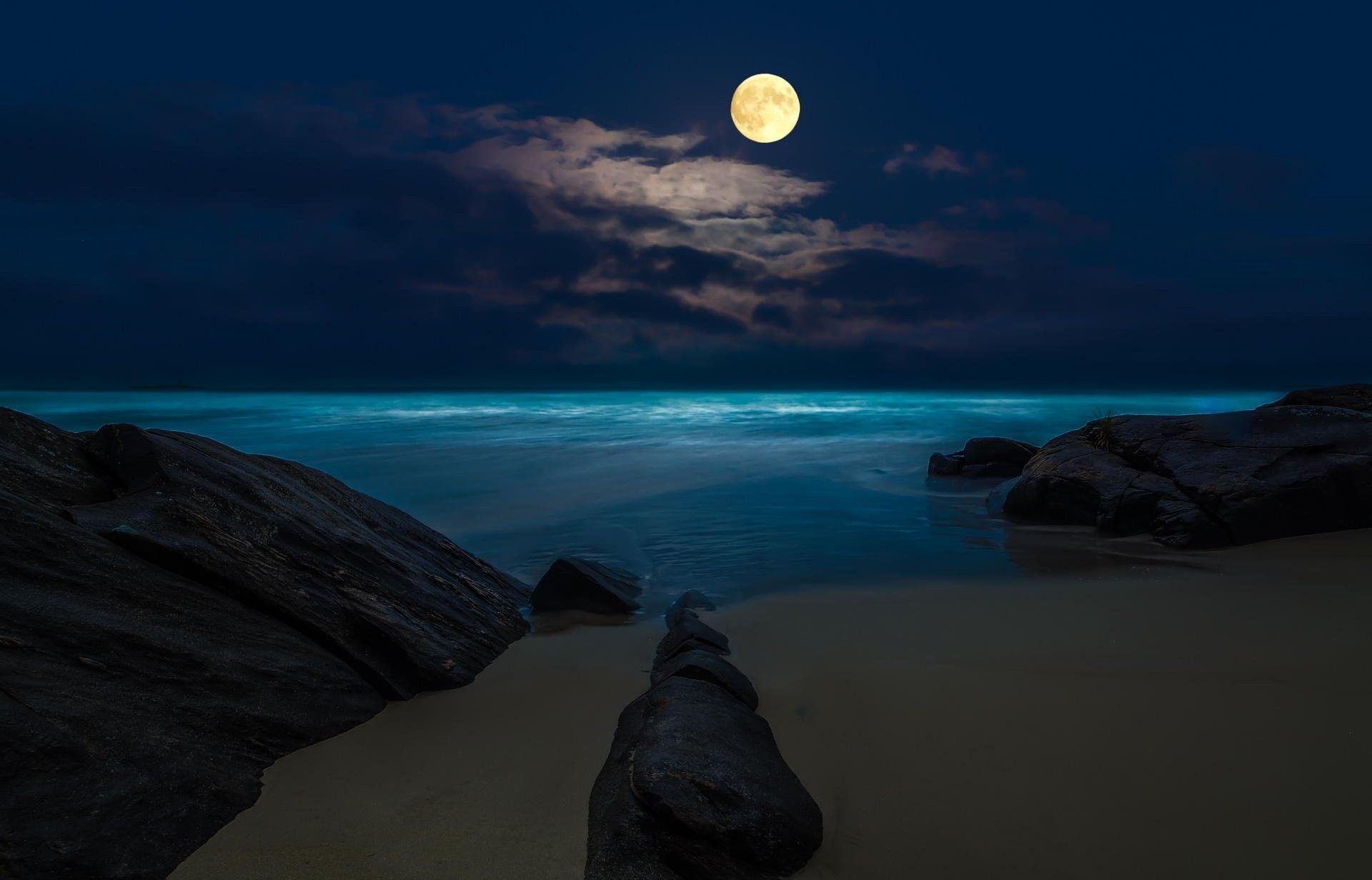 Moonlight Beach Wallpapers