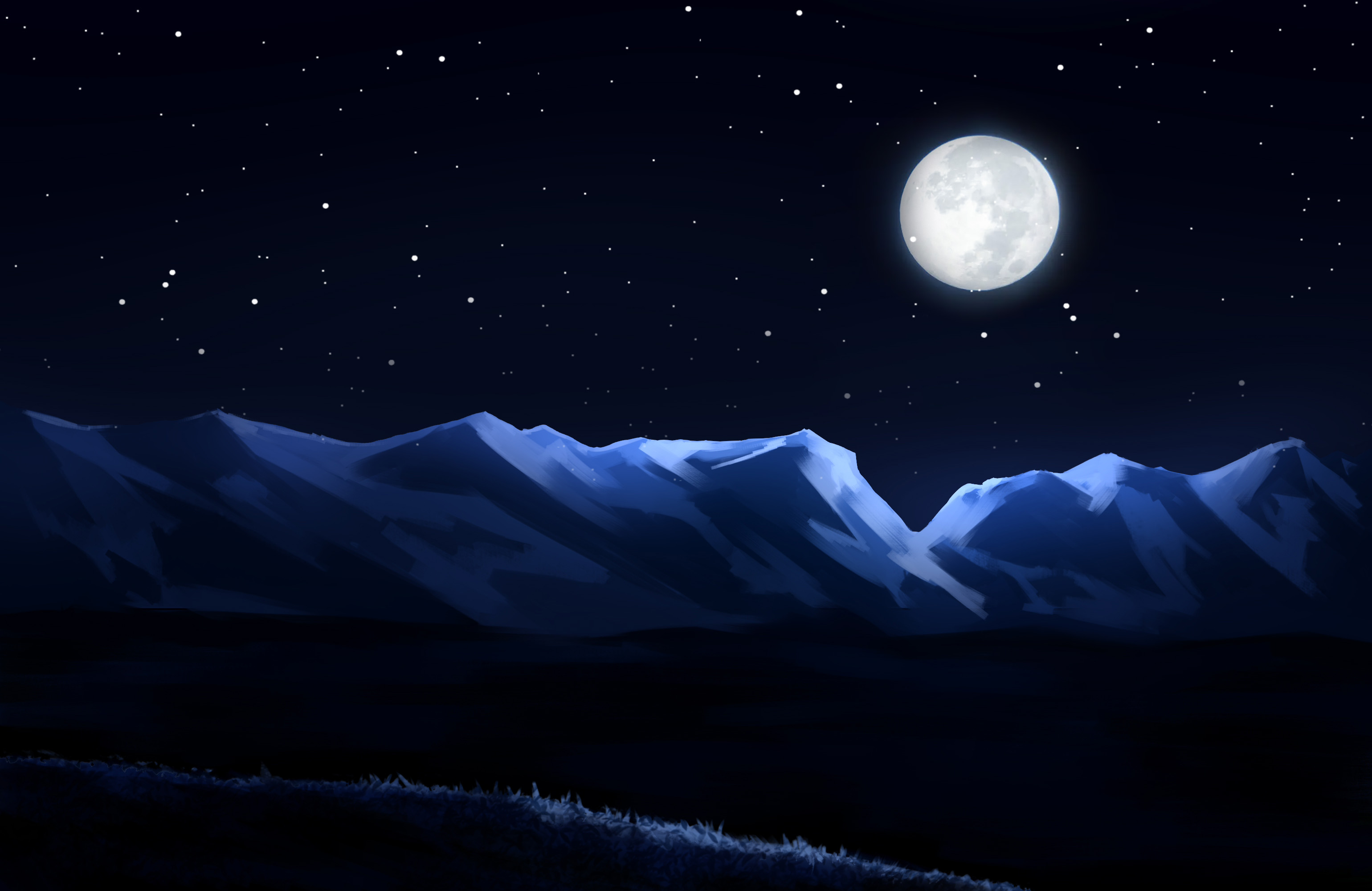 Moonlight Landscape Wallpapers