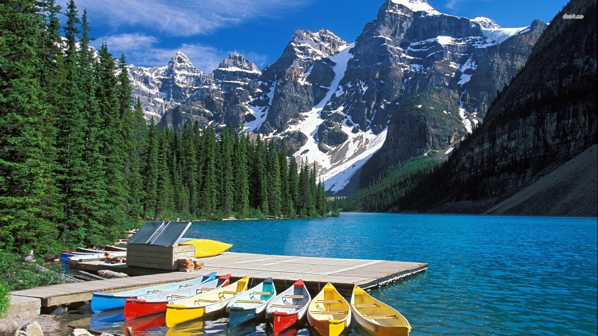 Moraine Lake South Channel Wallpapers