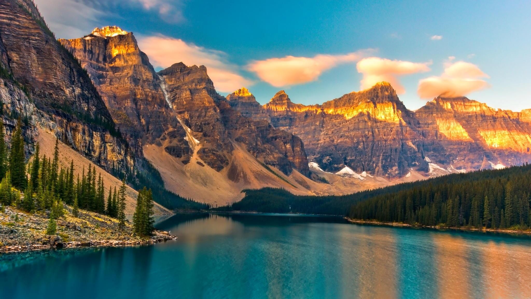 Moraine Lake South Channel Wallpapers