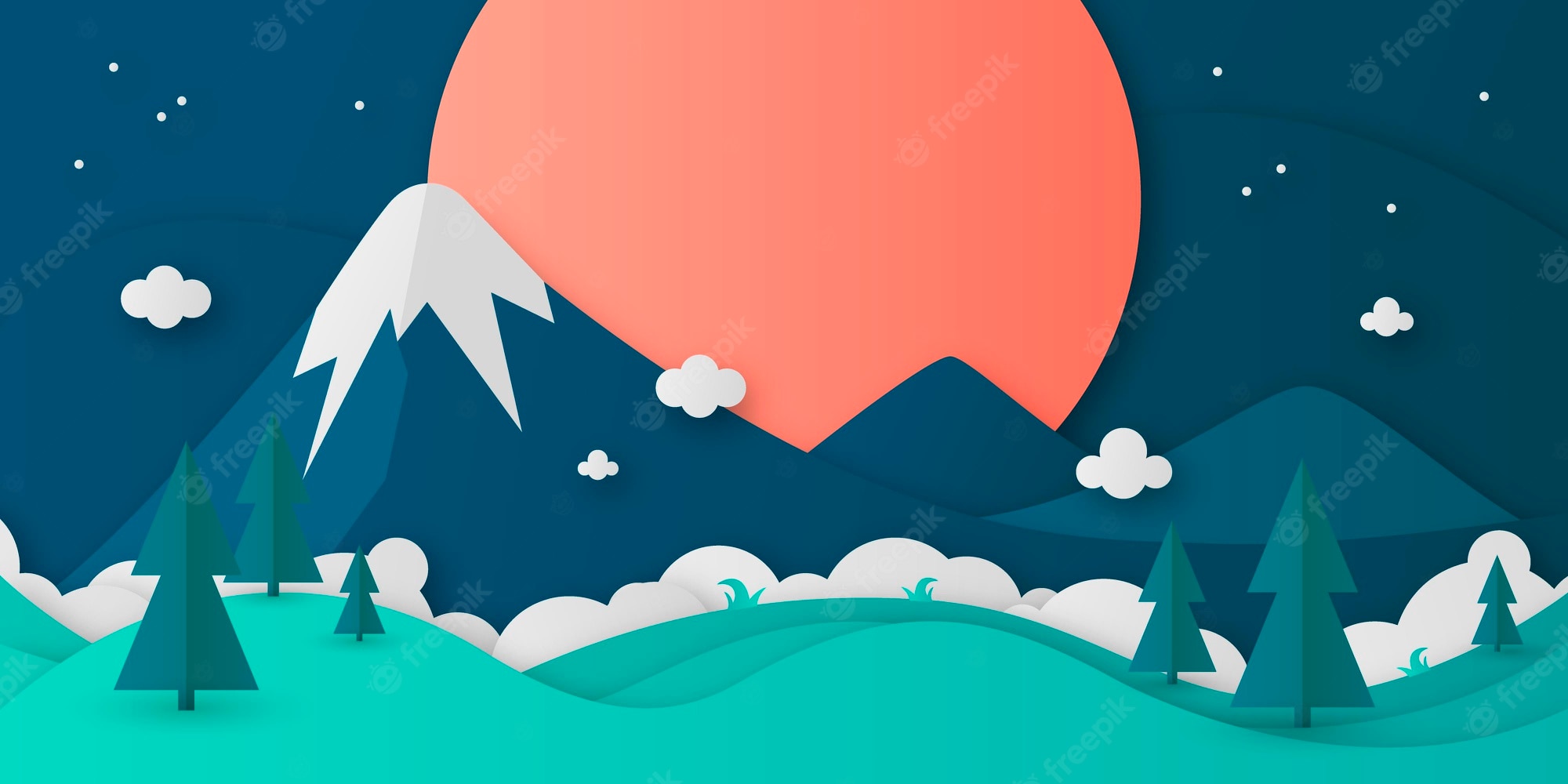 Mountain Illustration Wallpapers