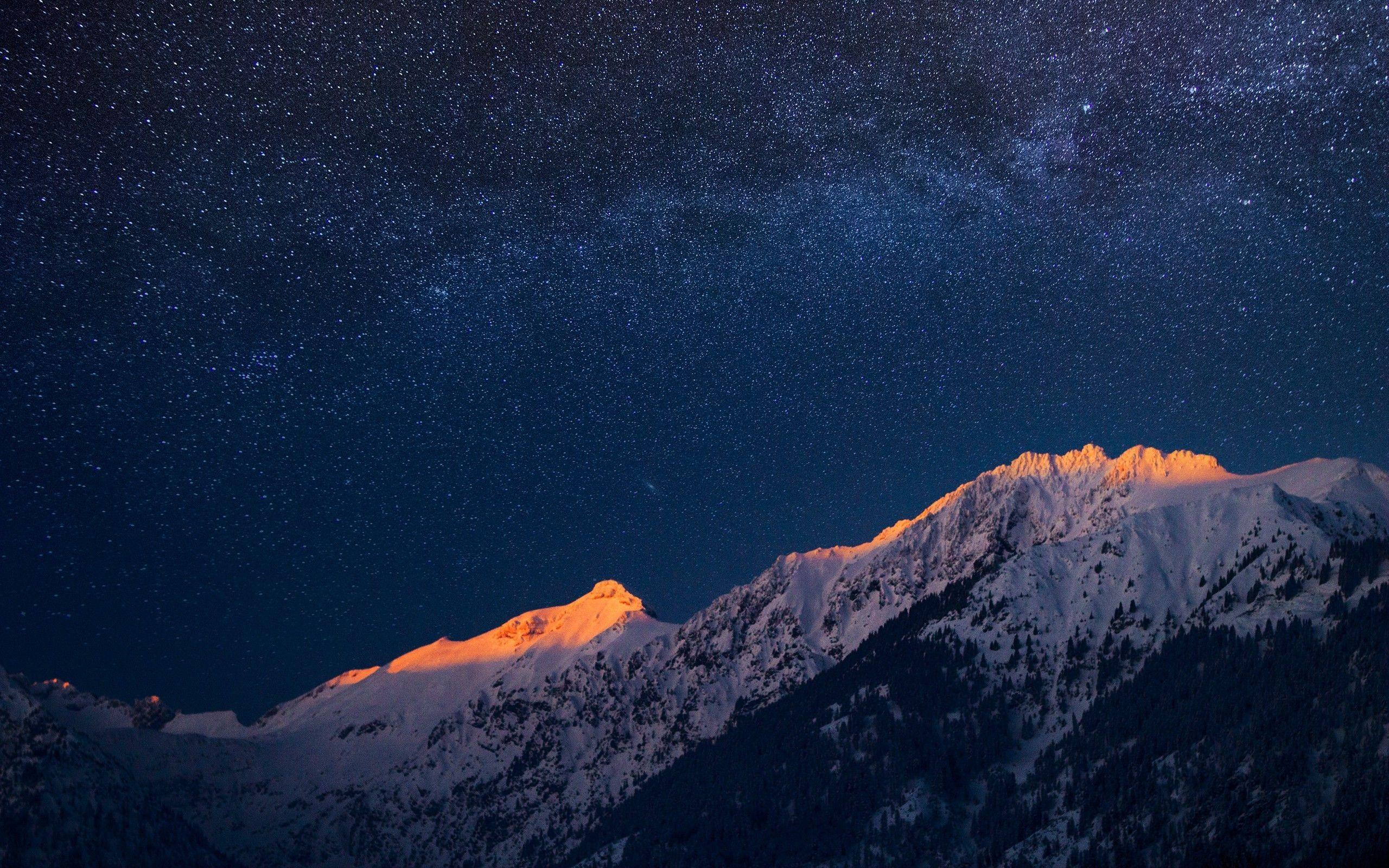 Mountain Night Sky Wallpapers