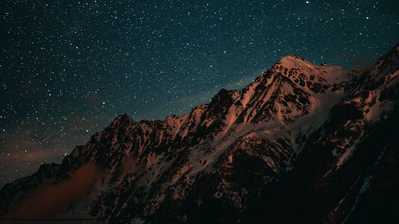 Mountain Night Sky Wallpapers