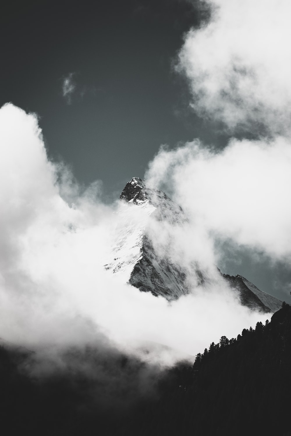 Mountain Touching Clouds Wallpapers