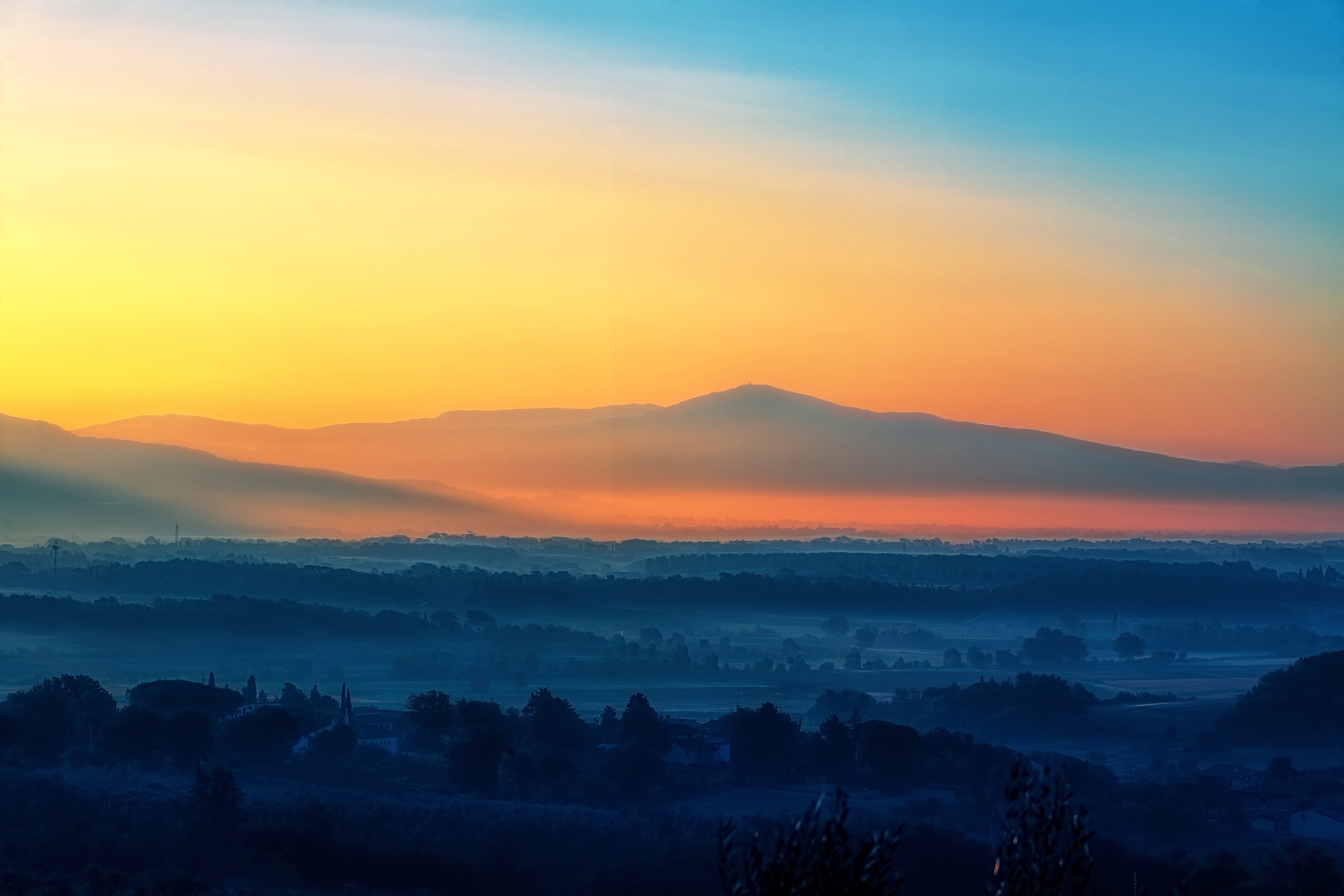 Mountain View In Italy Sunset Wallpapers