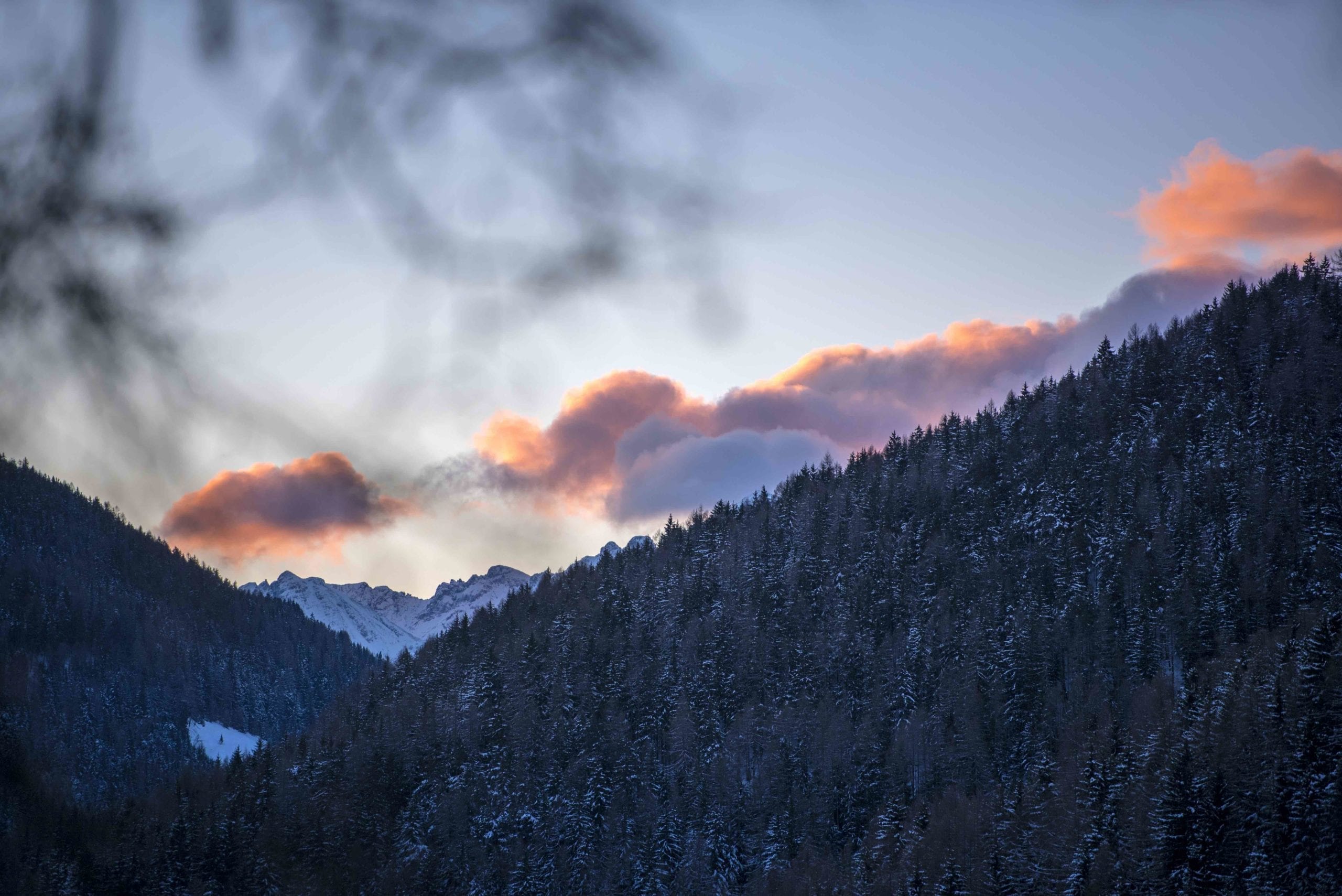 Mountain View In Italy Sunset Wallpapers