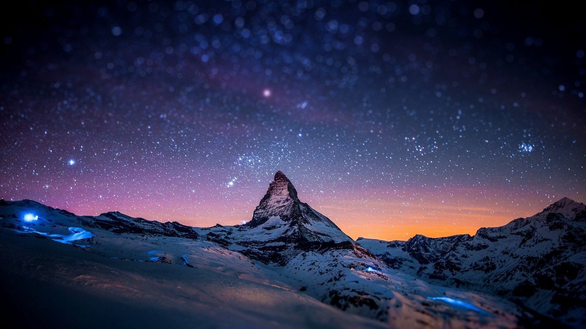Mountains And Stars Wallpapers