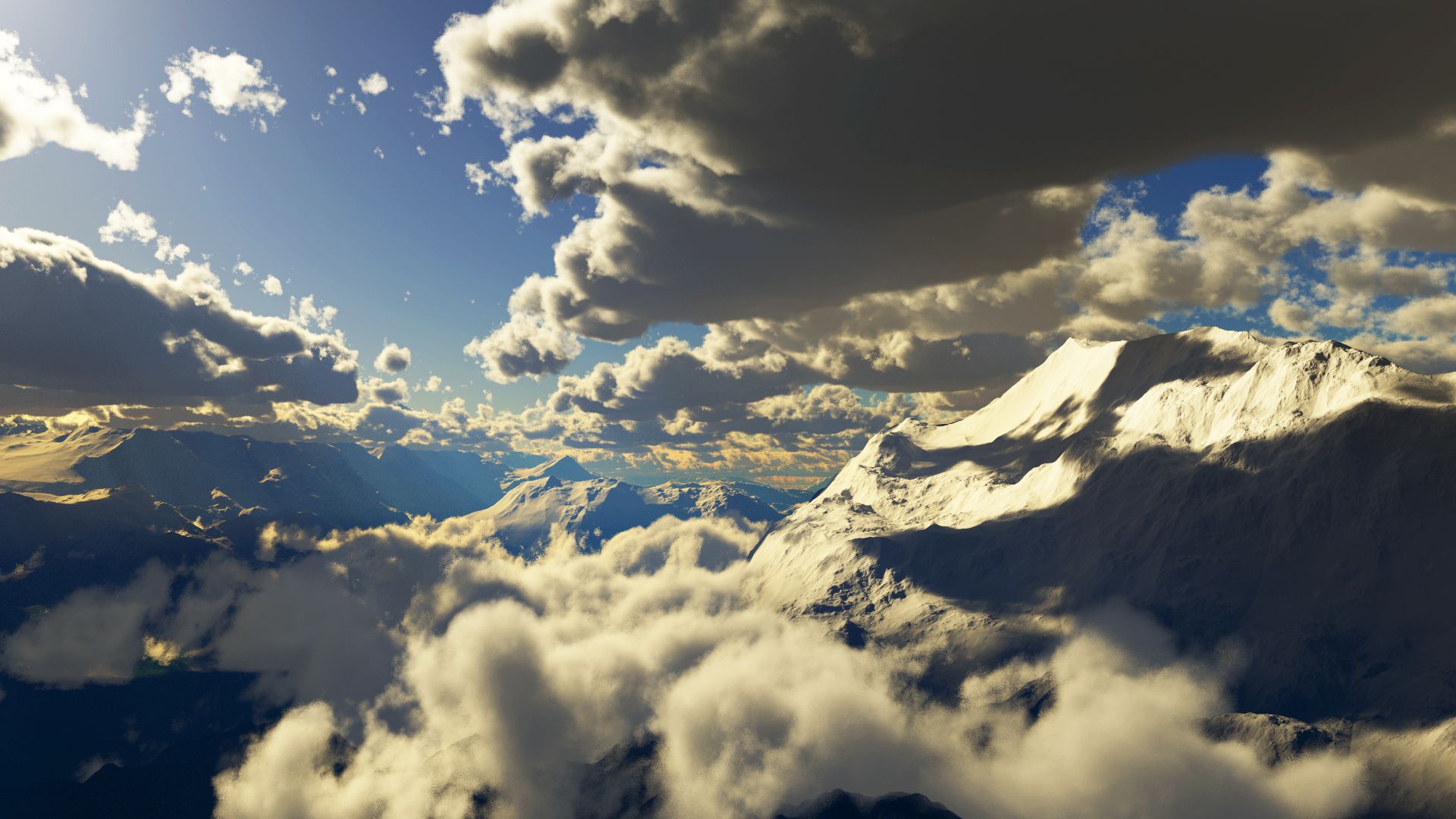 Mountains In Clouds Wallpapers