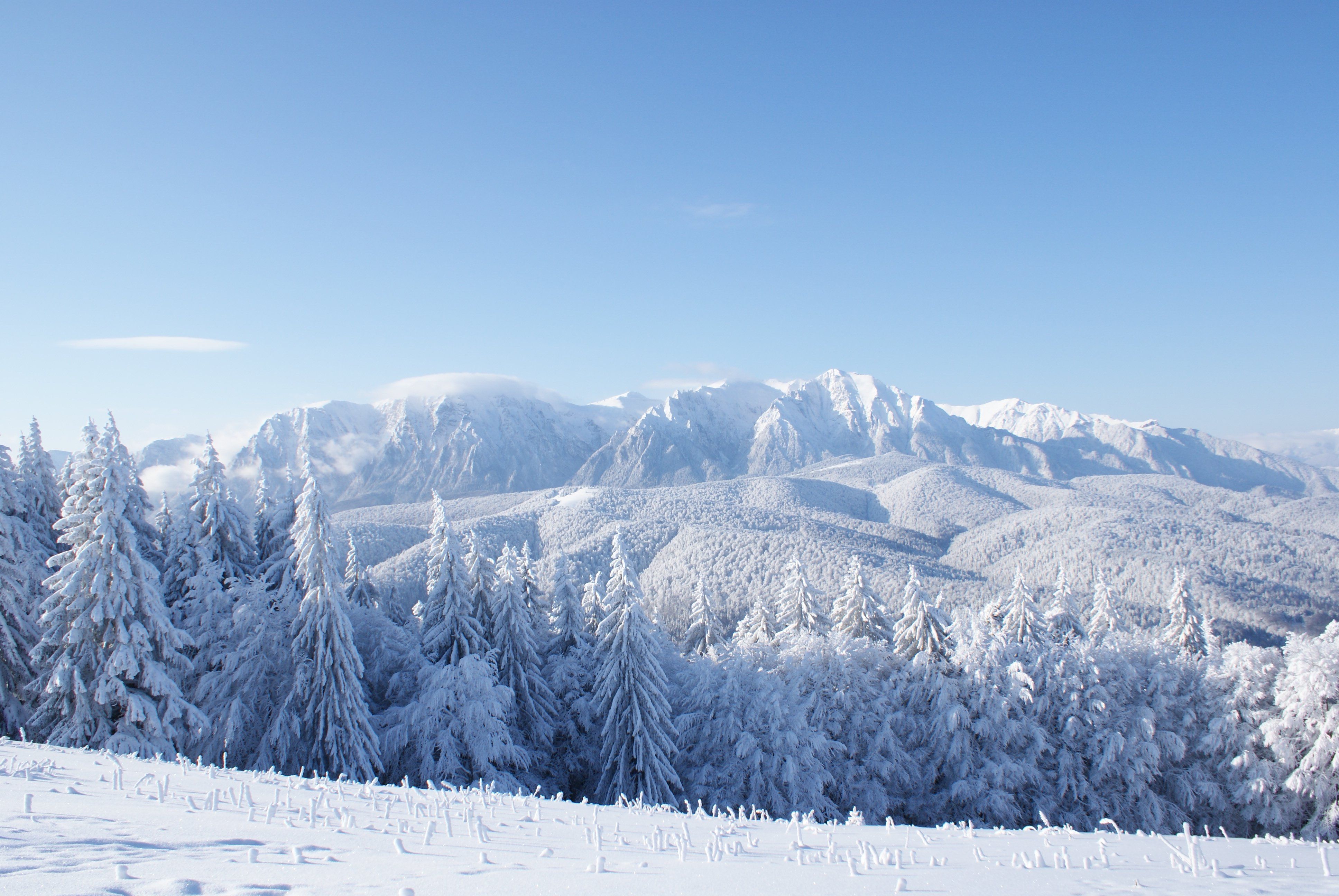 Mountains In Winter Snow Wallpapers