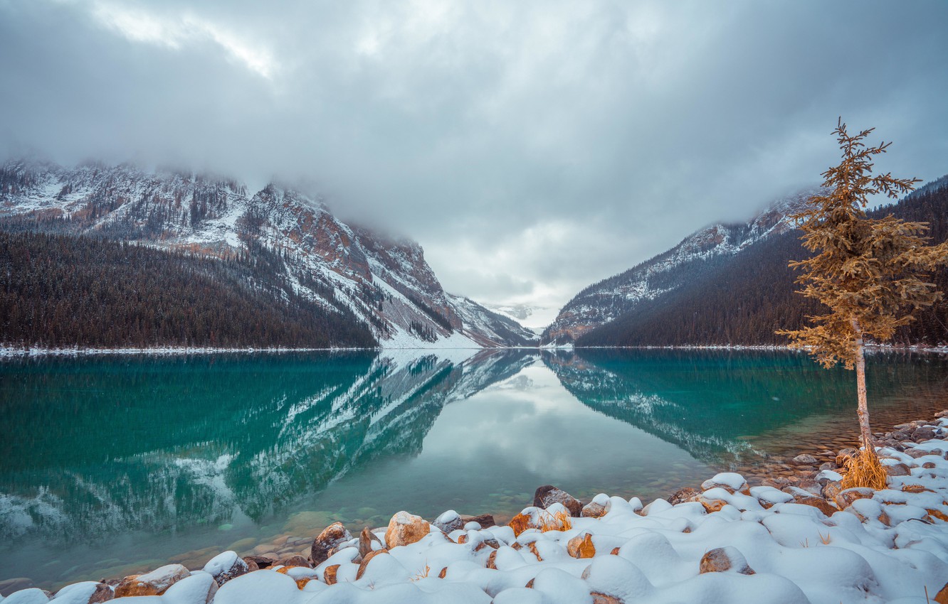 Mountains Lake Clouds Wallpapers