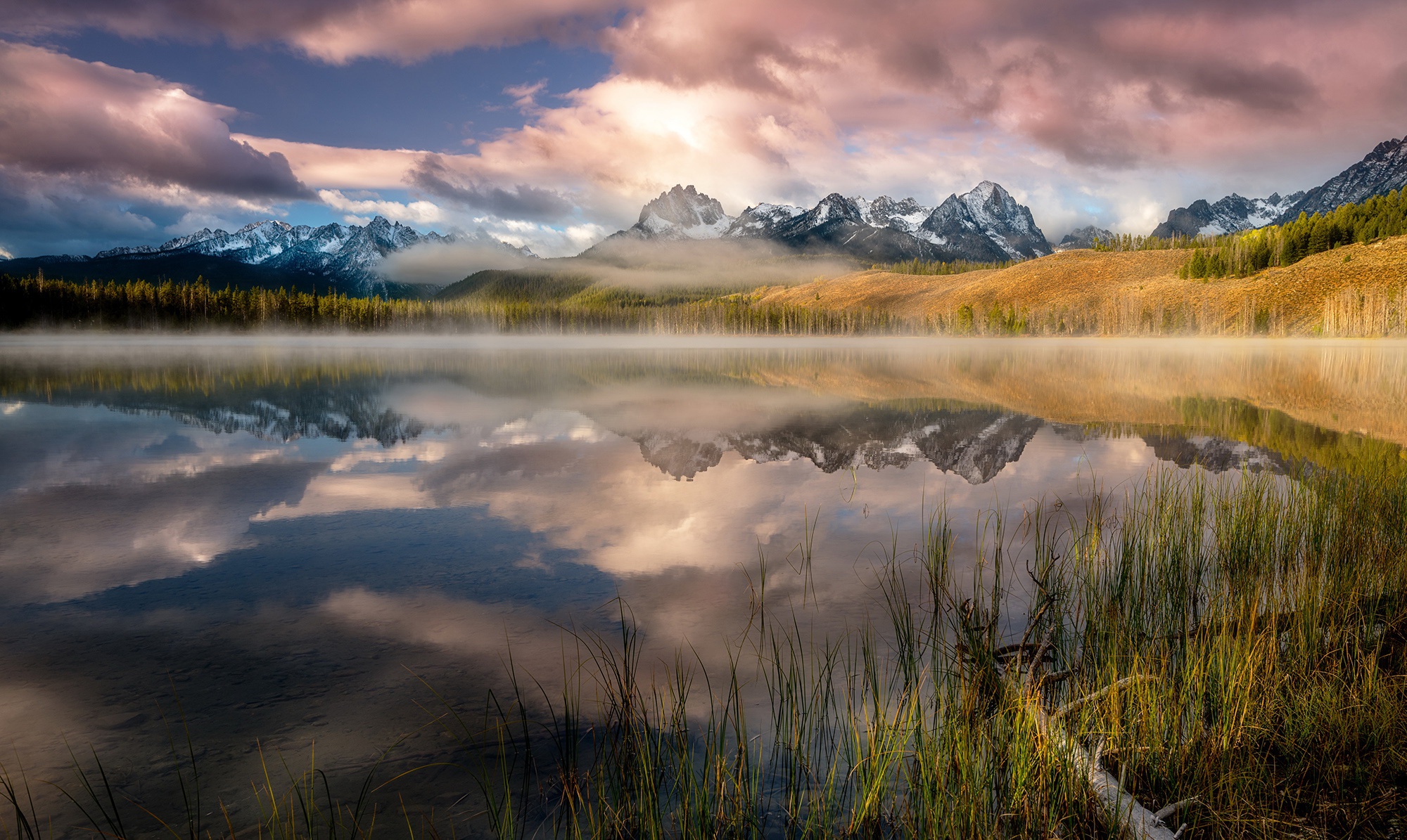 Mountains Lake Clouds Wallpapers