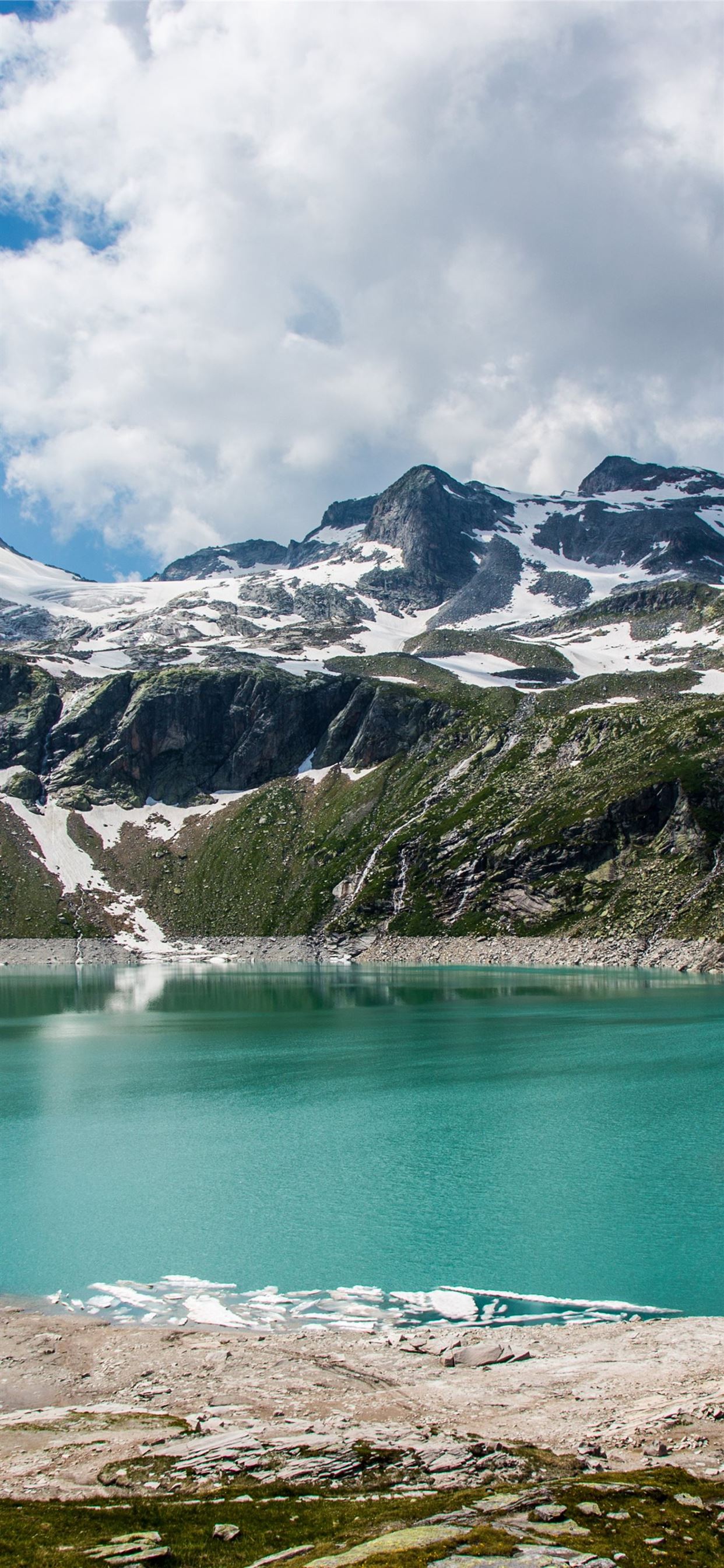 Mountains Lake Clouds Wallpapers