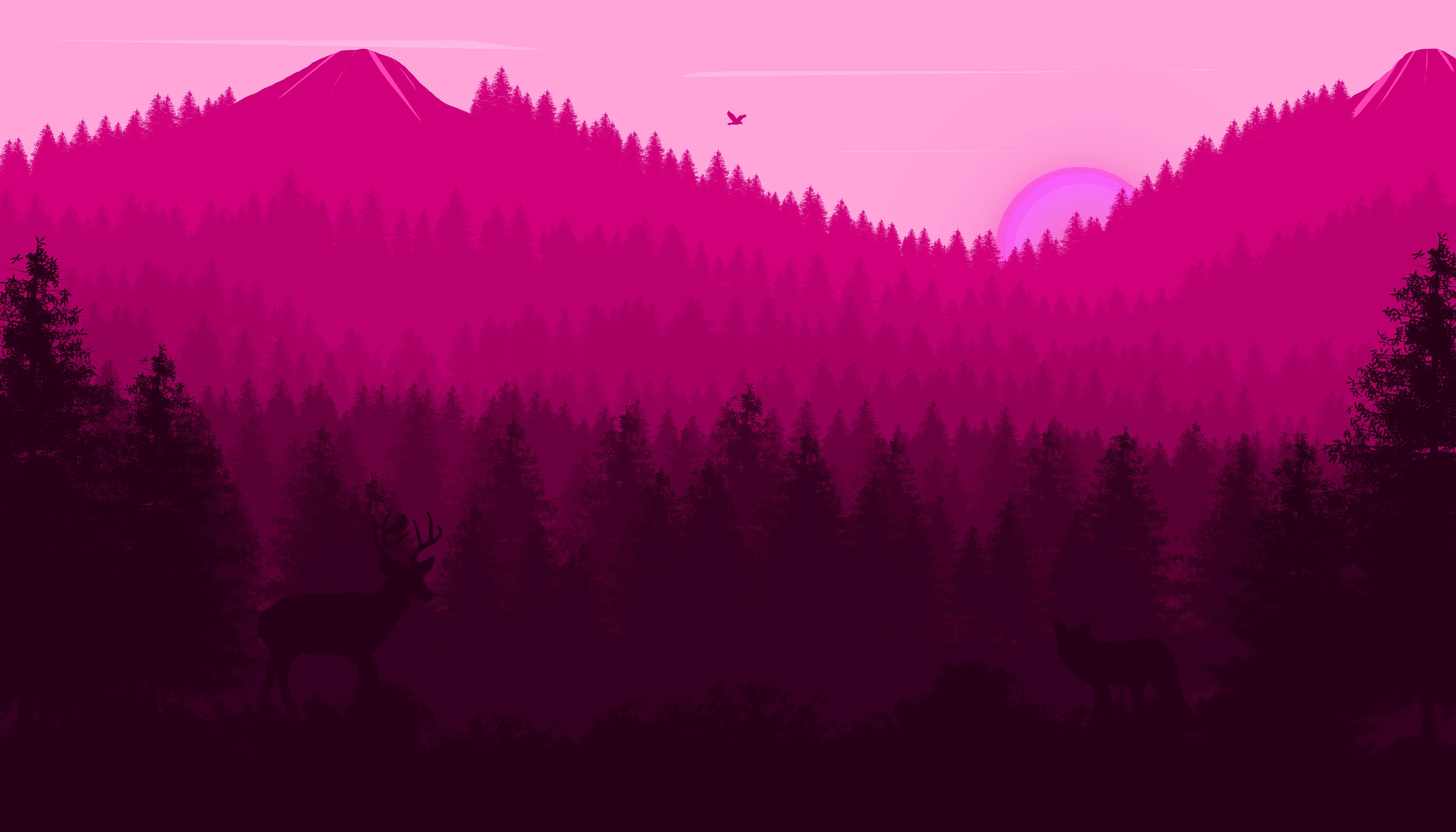 Pink Lake 8K Wallpapers