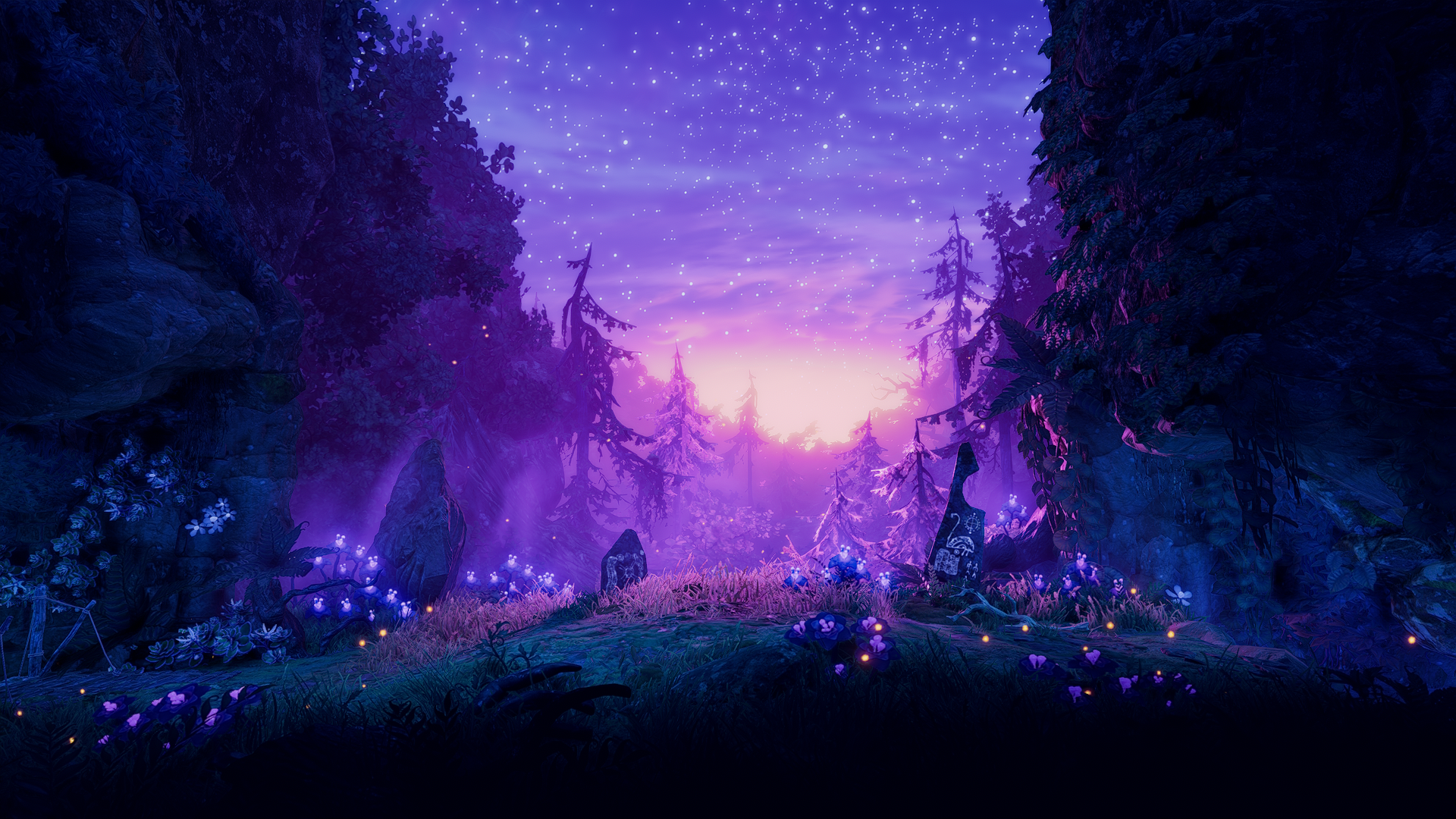 Purple Winter Forest Wallpapers