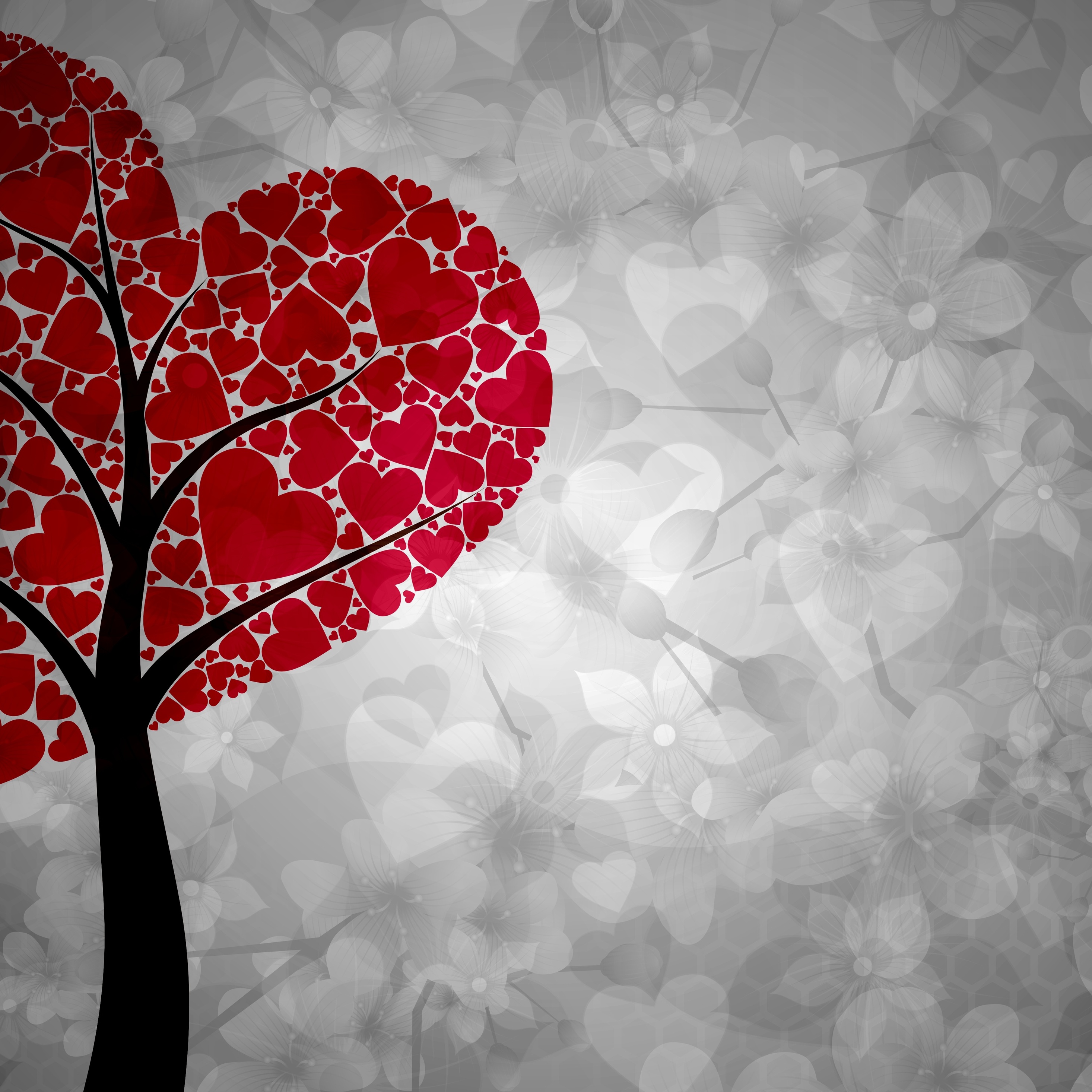 Red Heart Tree Wallpapers