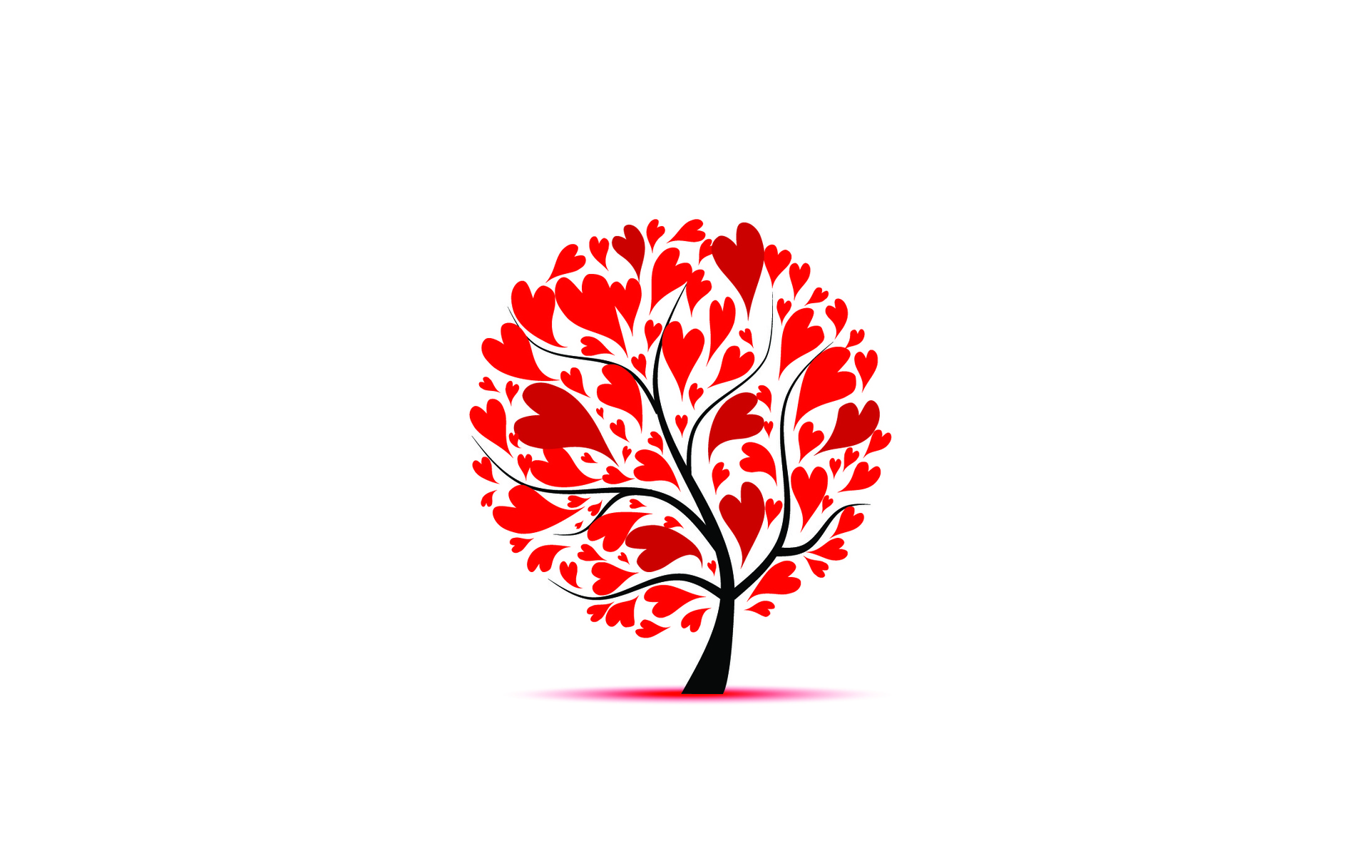 Red Heart Tree Wallpapers