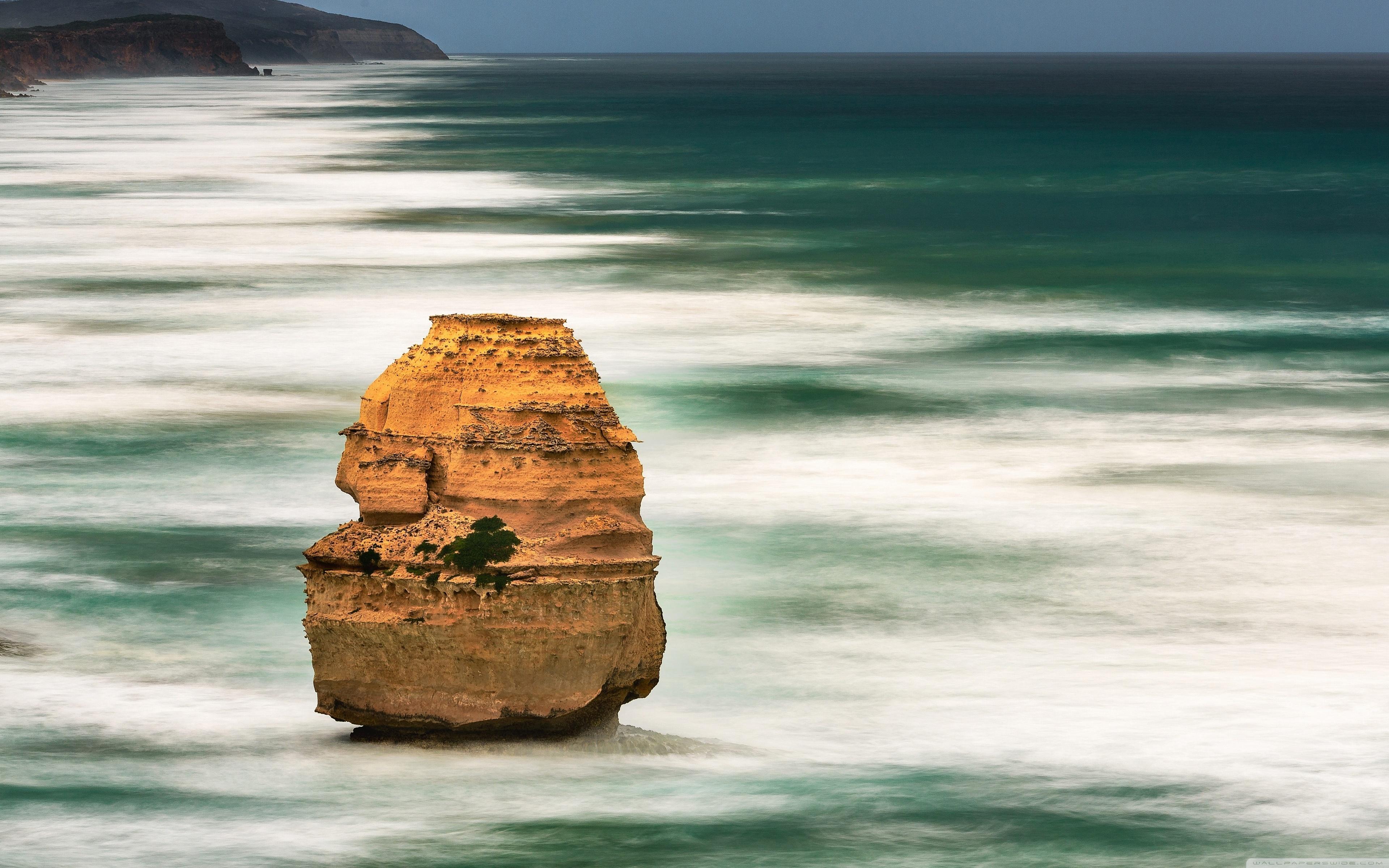 Rock Formation On Coast Of Spain 4K Wallpapers