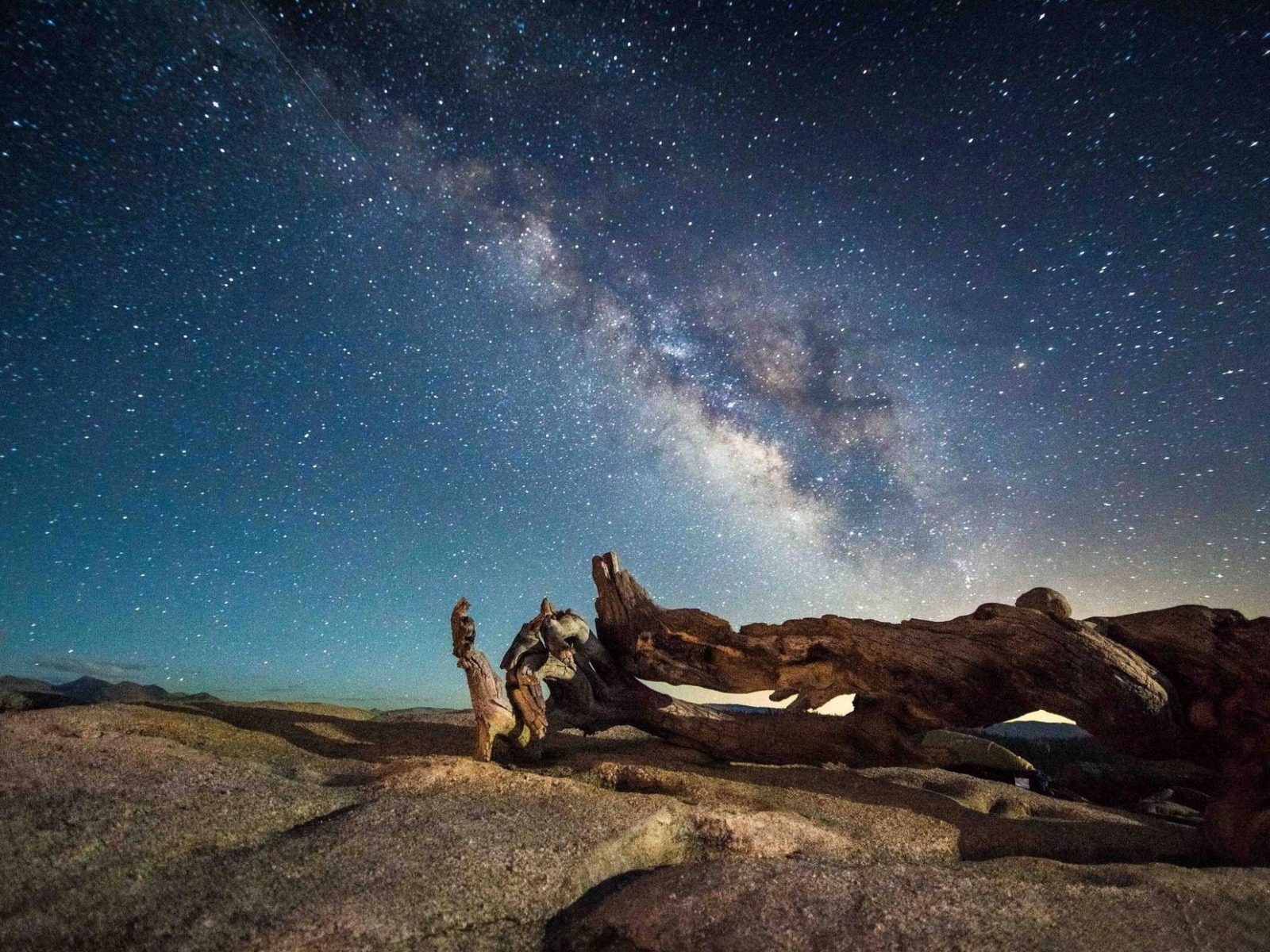 Rock Landscape At Milky Way Night Wallpapers