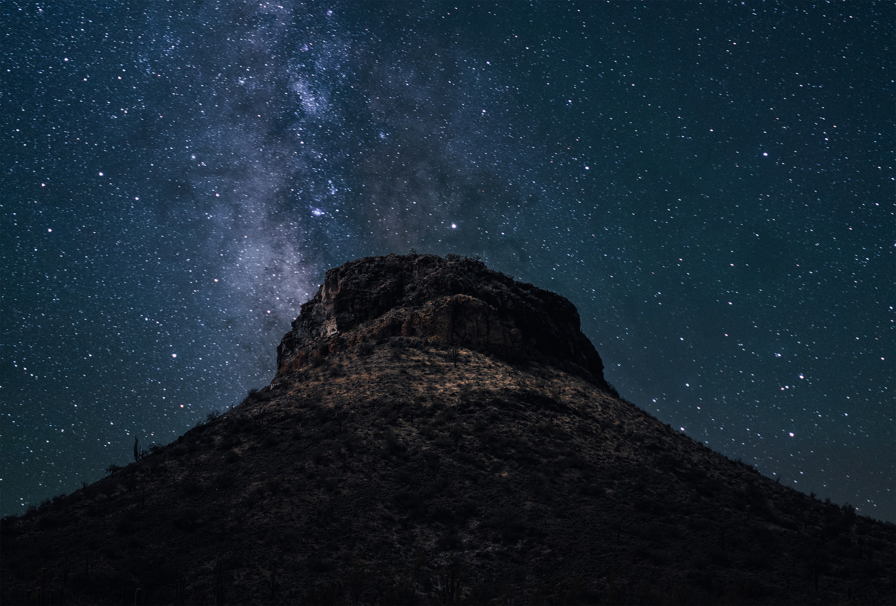 Rock Landscape At Milky Way Night Wallpapers