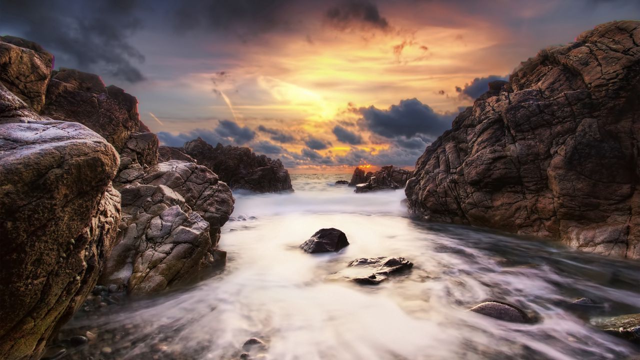 Rocks Stones Sea Sky Wallpapers