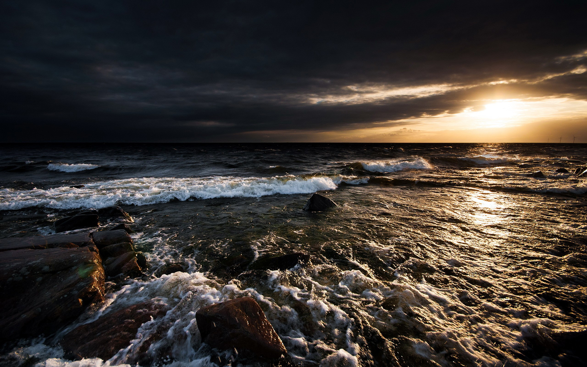 Rocks Stones Sea Sky Wallpapers