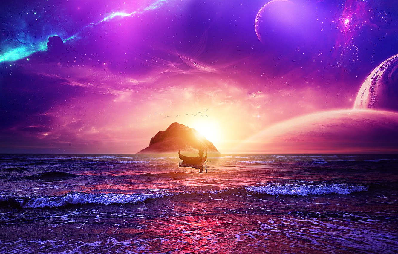 Scenery Sunset Stars Wallpapers