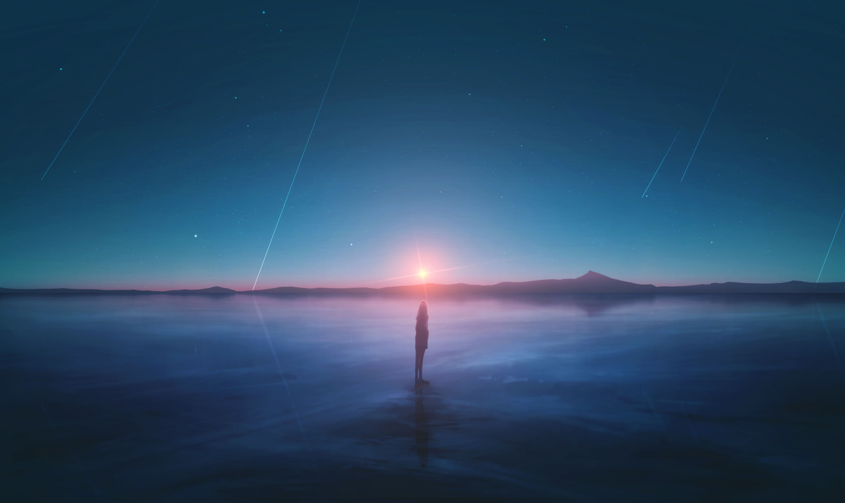 Scenery Sunset Stars Wallpapers