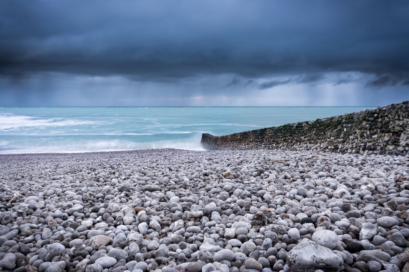 Sea Stone Near Coastline Wallpapers