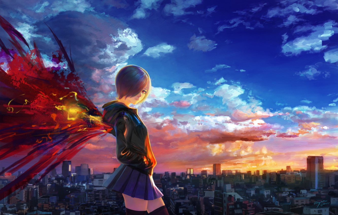 Sky Sunset Animeart Wallpapers