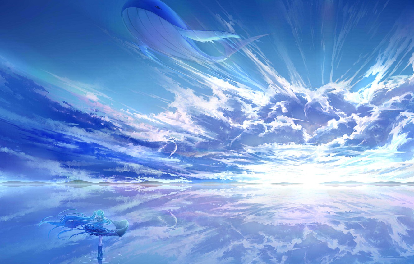 Sky Sunset Animeart Wallpapers