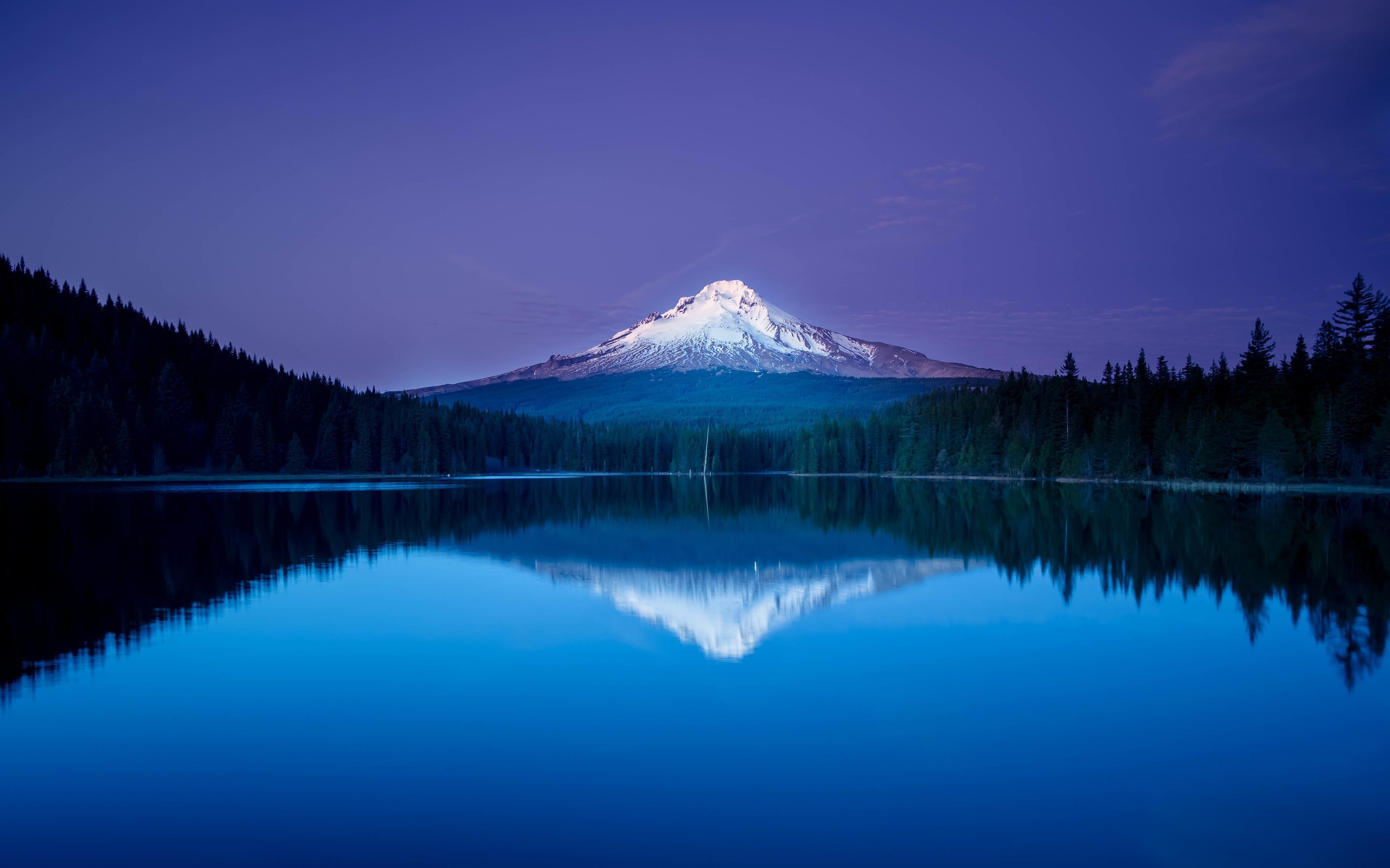 Snow Mountains Reflection On Lake Landscape Wallpapers