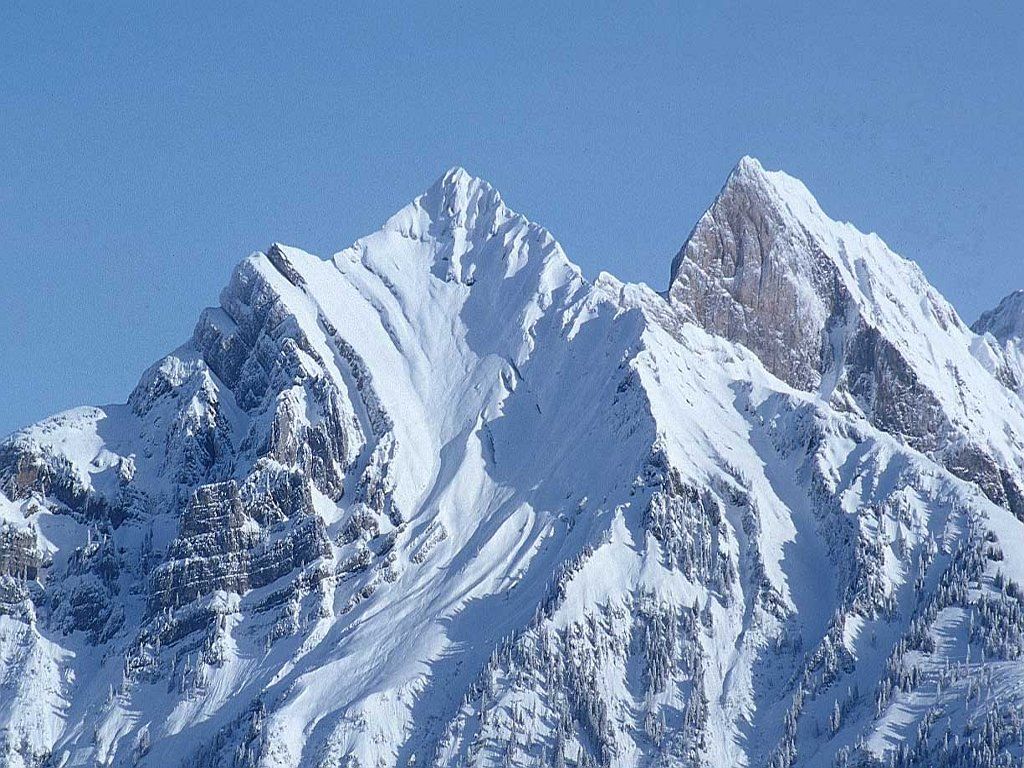 Snow On A Mountain Behind The Desert Wallpapers