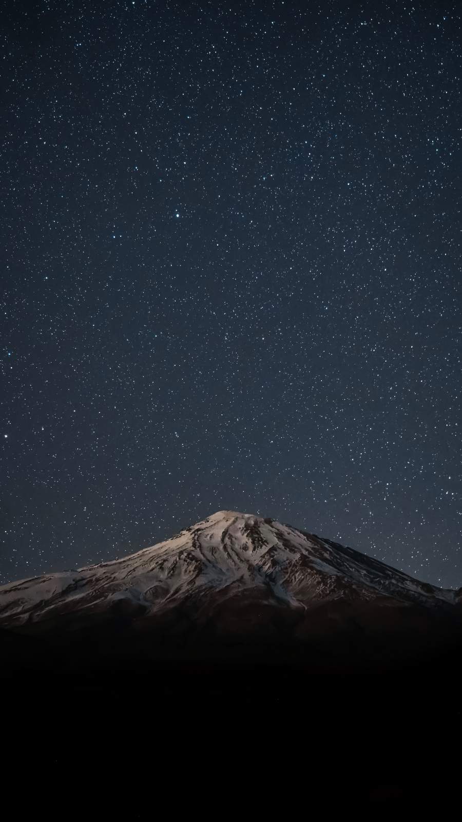 Snowy Mountains At Starry Night Wallpapers
