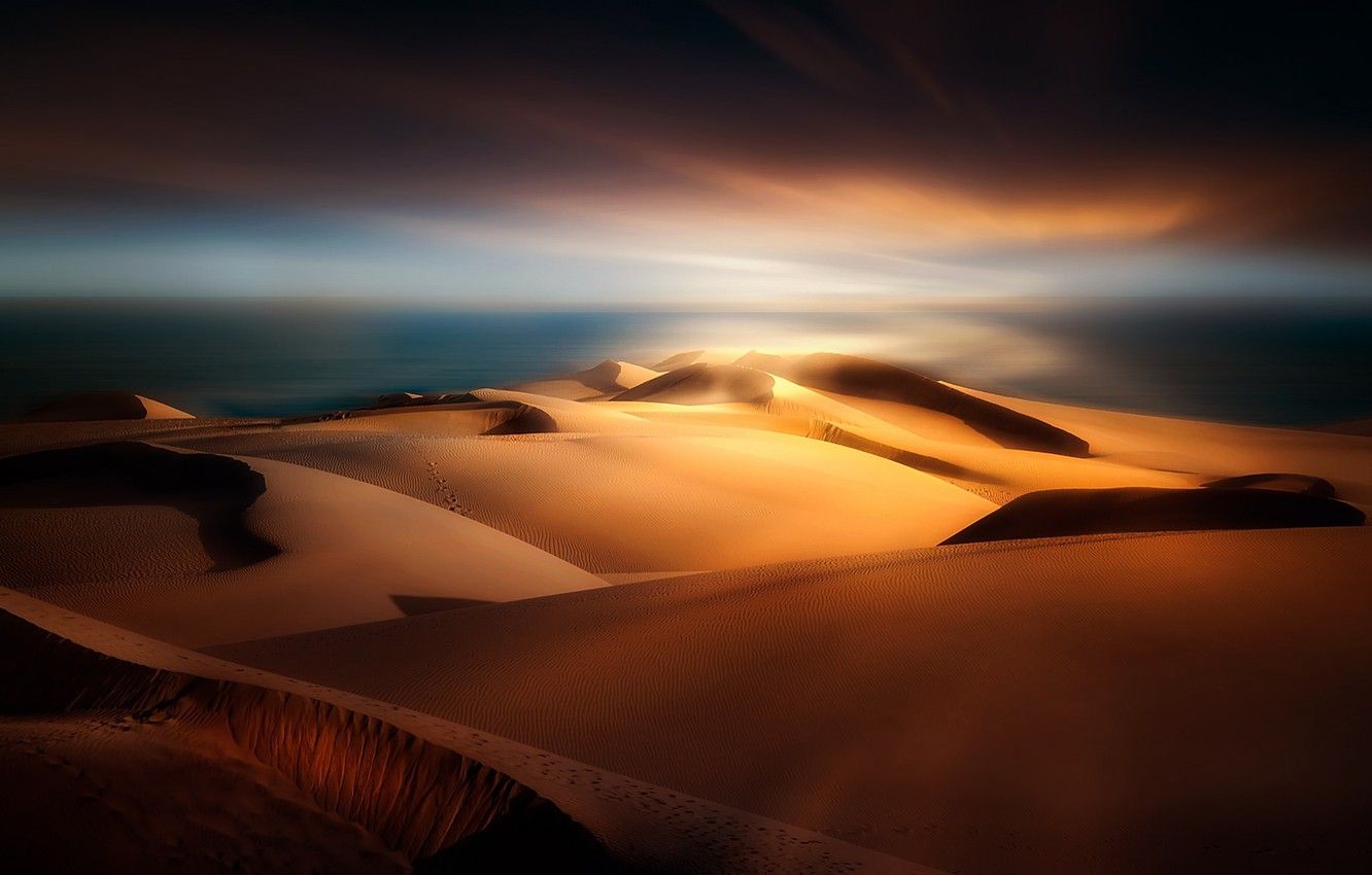 Spain Dune At Sunset Wallpapers